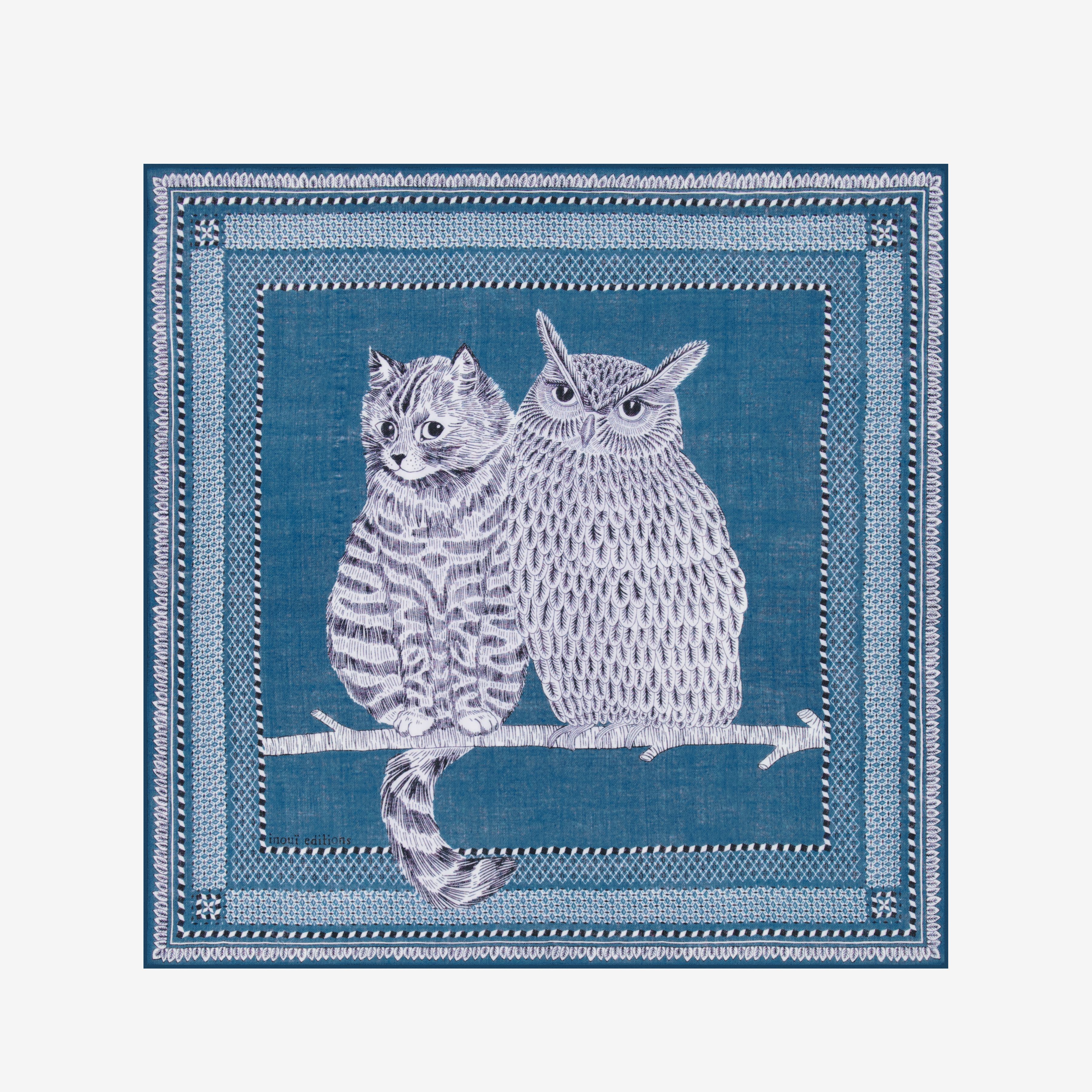 Square 70- Chouette - Blue