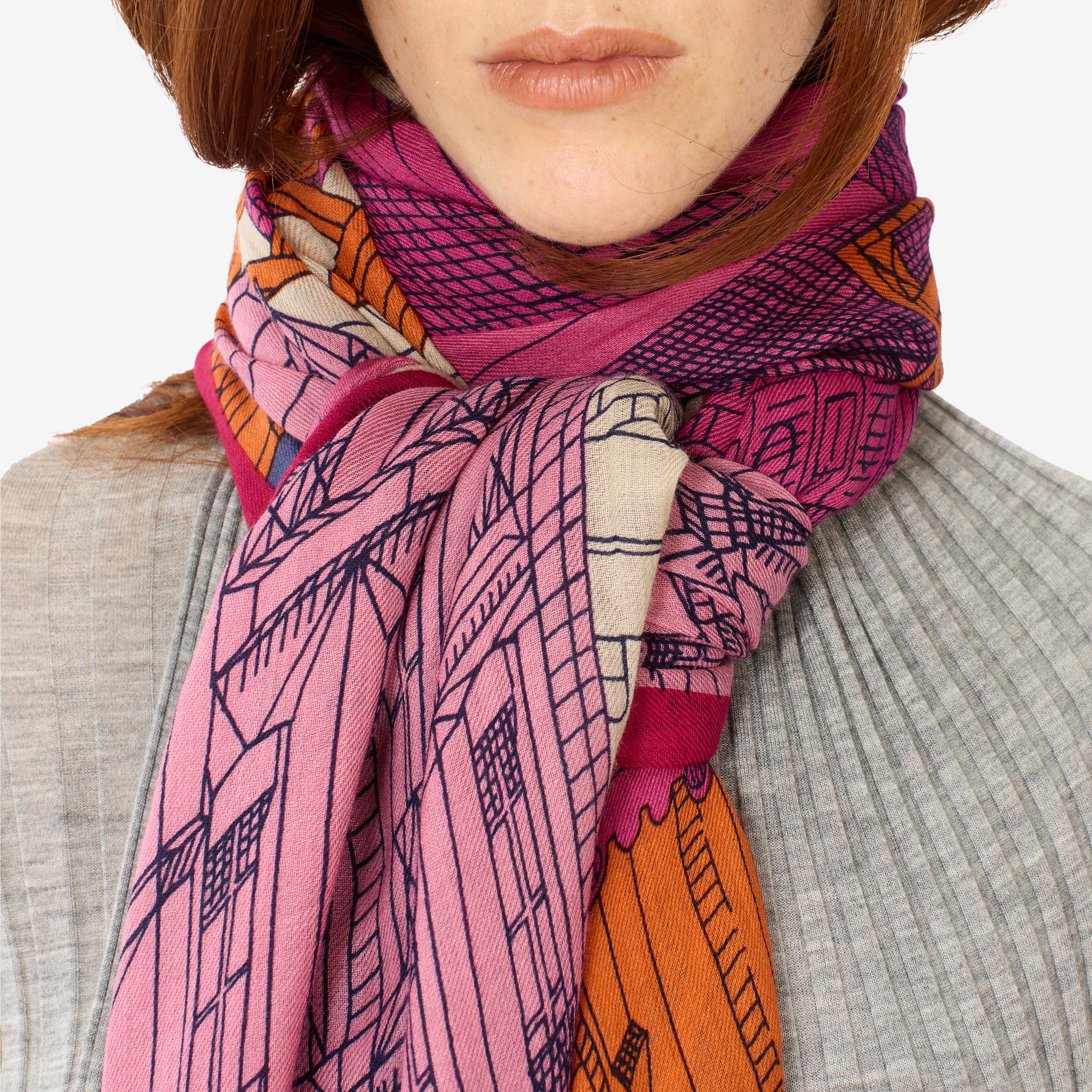 Scarf 100 - Paris - Fuchsia