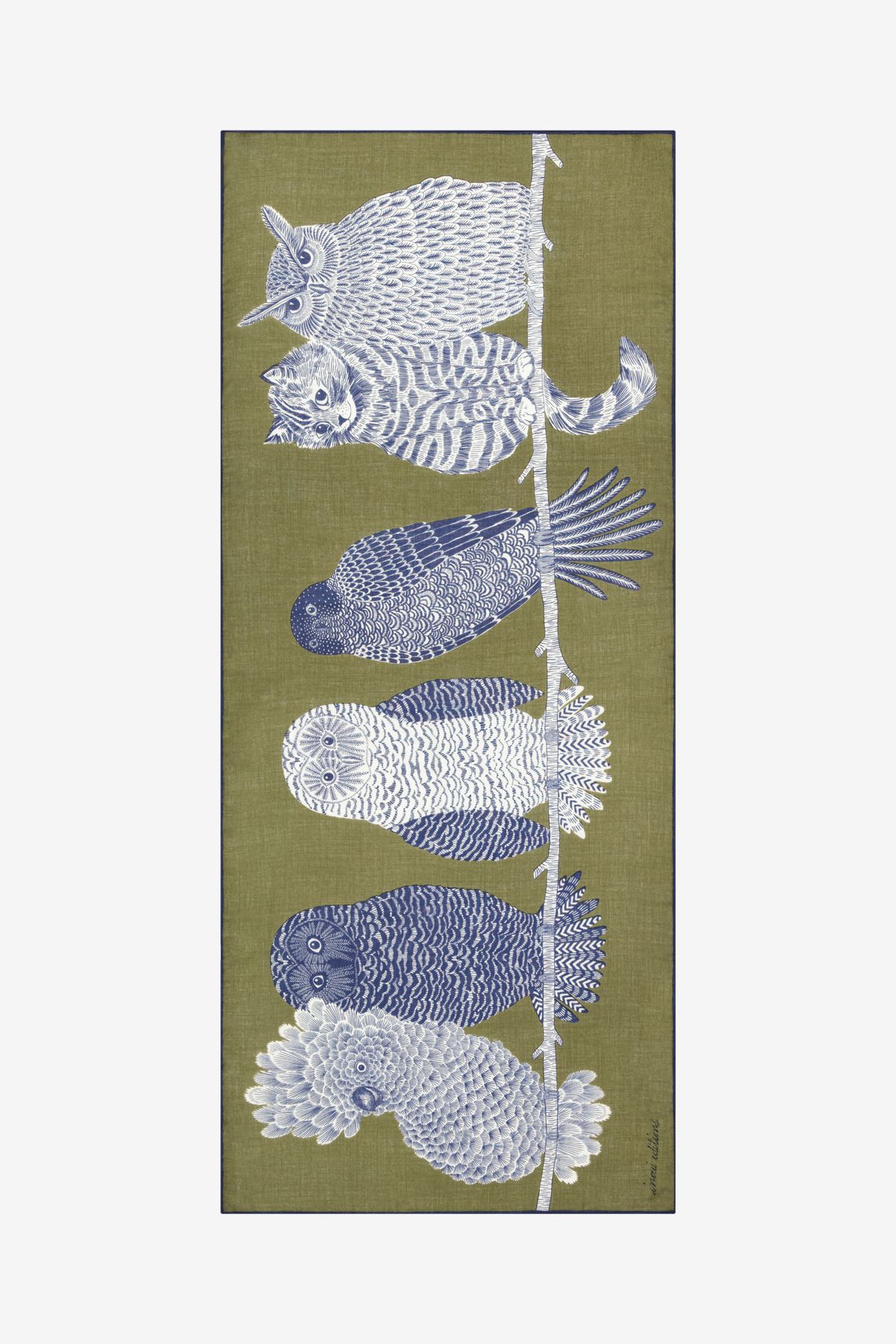 Scarf 80 - Chouette - Khaki