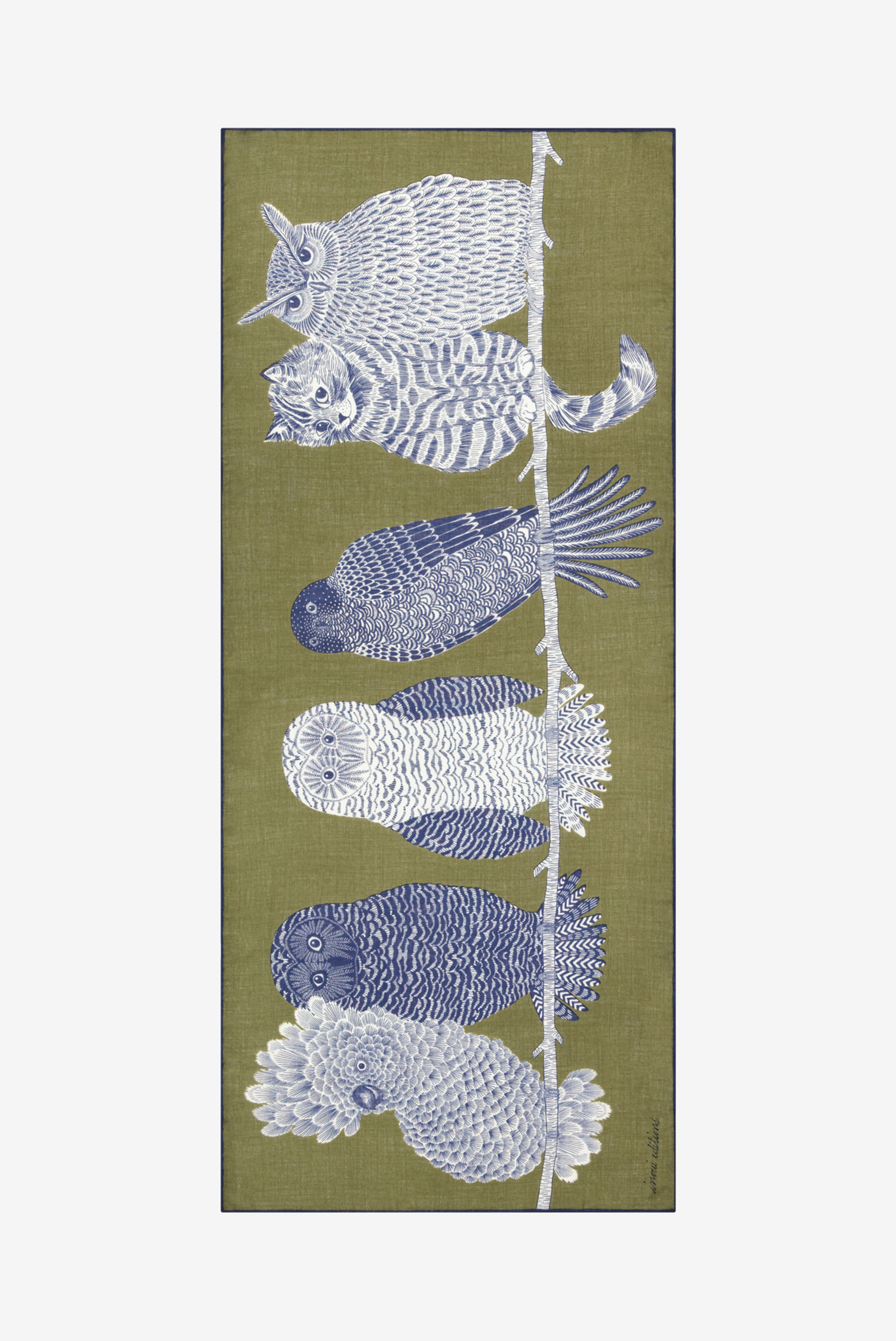 Scarf 80 - Chouette - Khaki