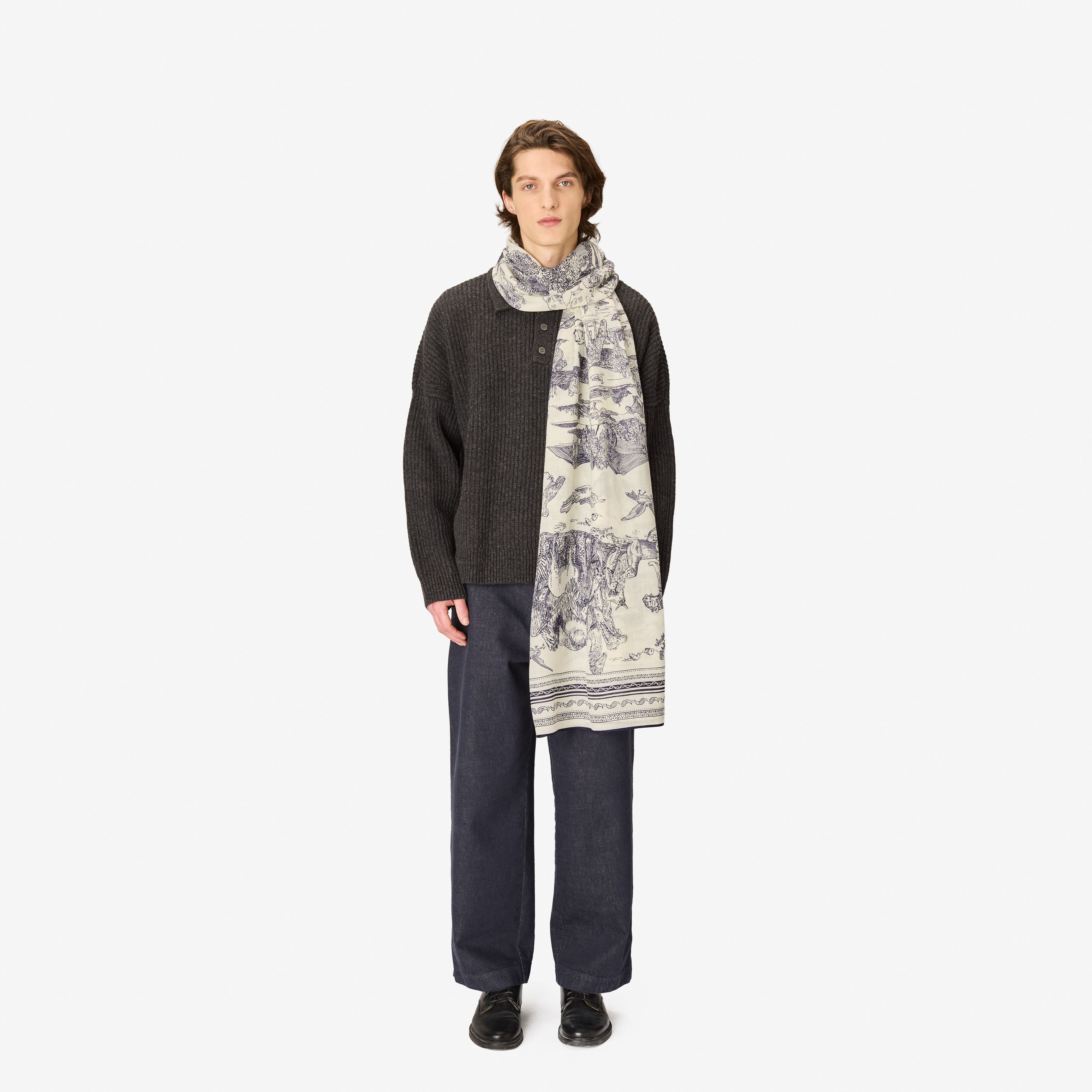 Scarf 130 - Reverie - White