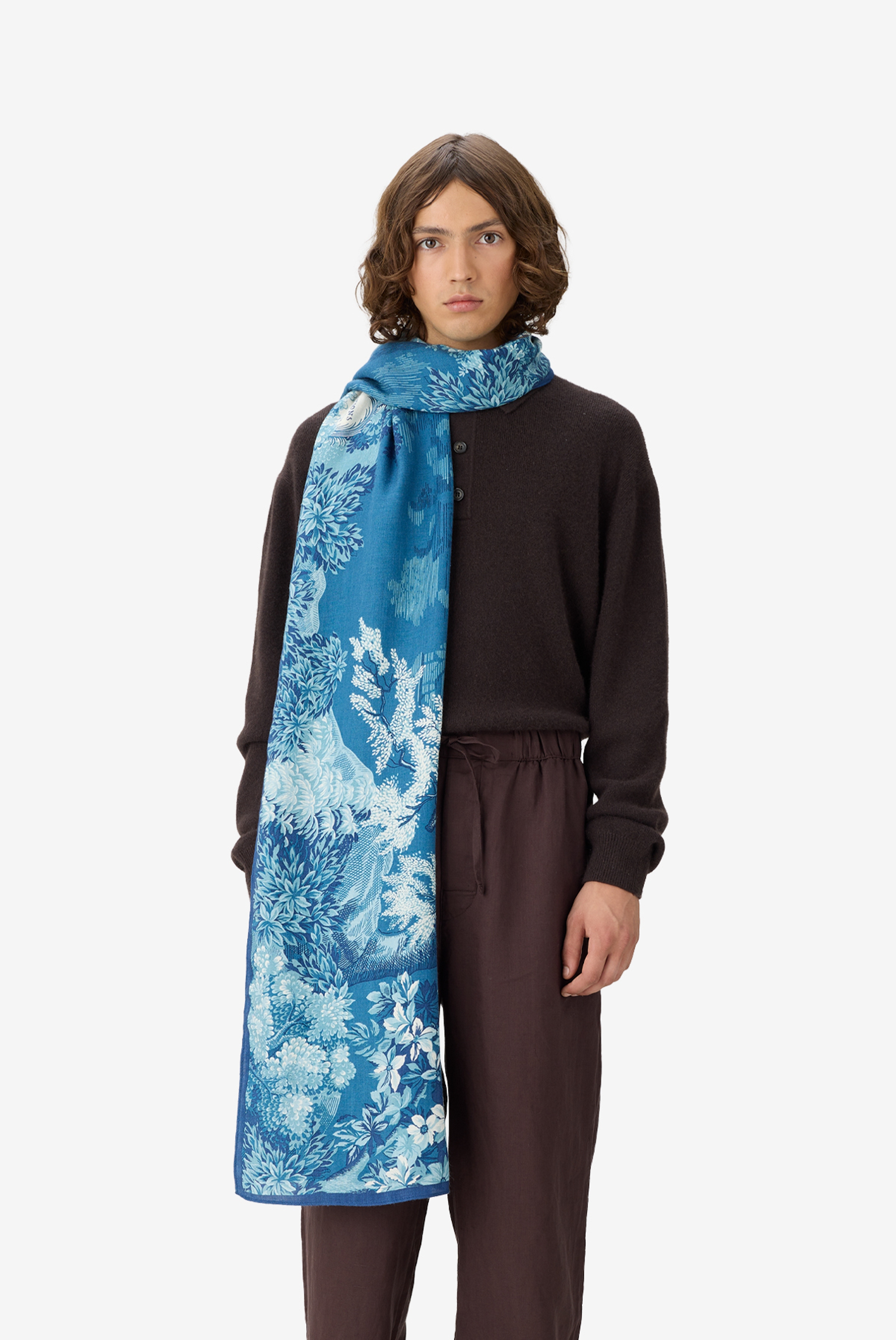 Scarf 100 - Come - Duck Blue