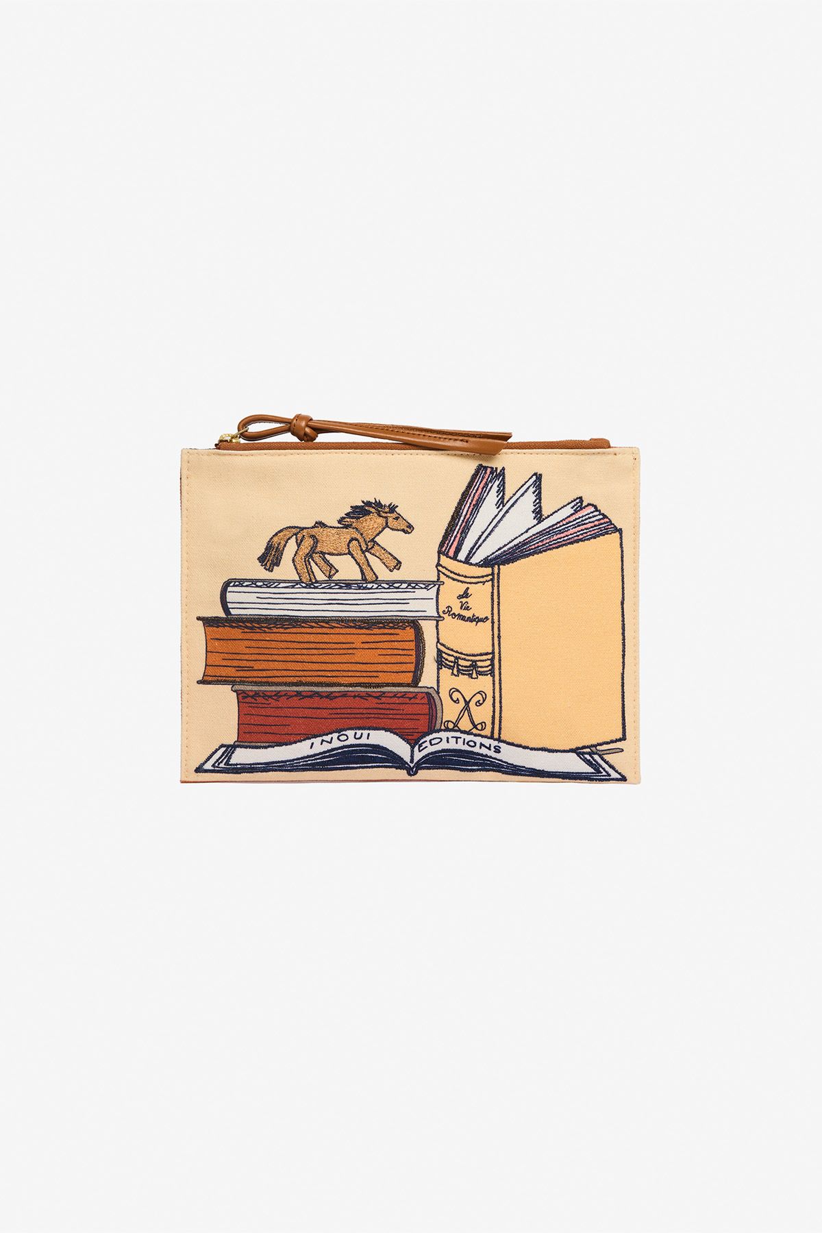 Bestickter Beutel - Paris Neuvieme - Beige