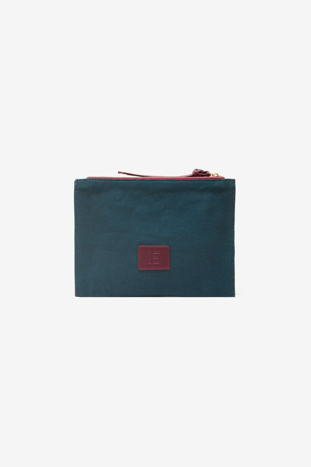 Embroidered Pouch - Toutou - Emerald