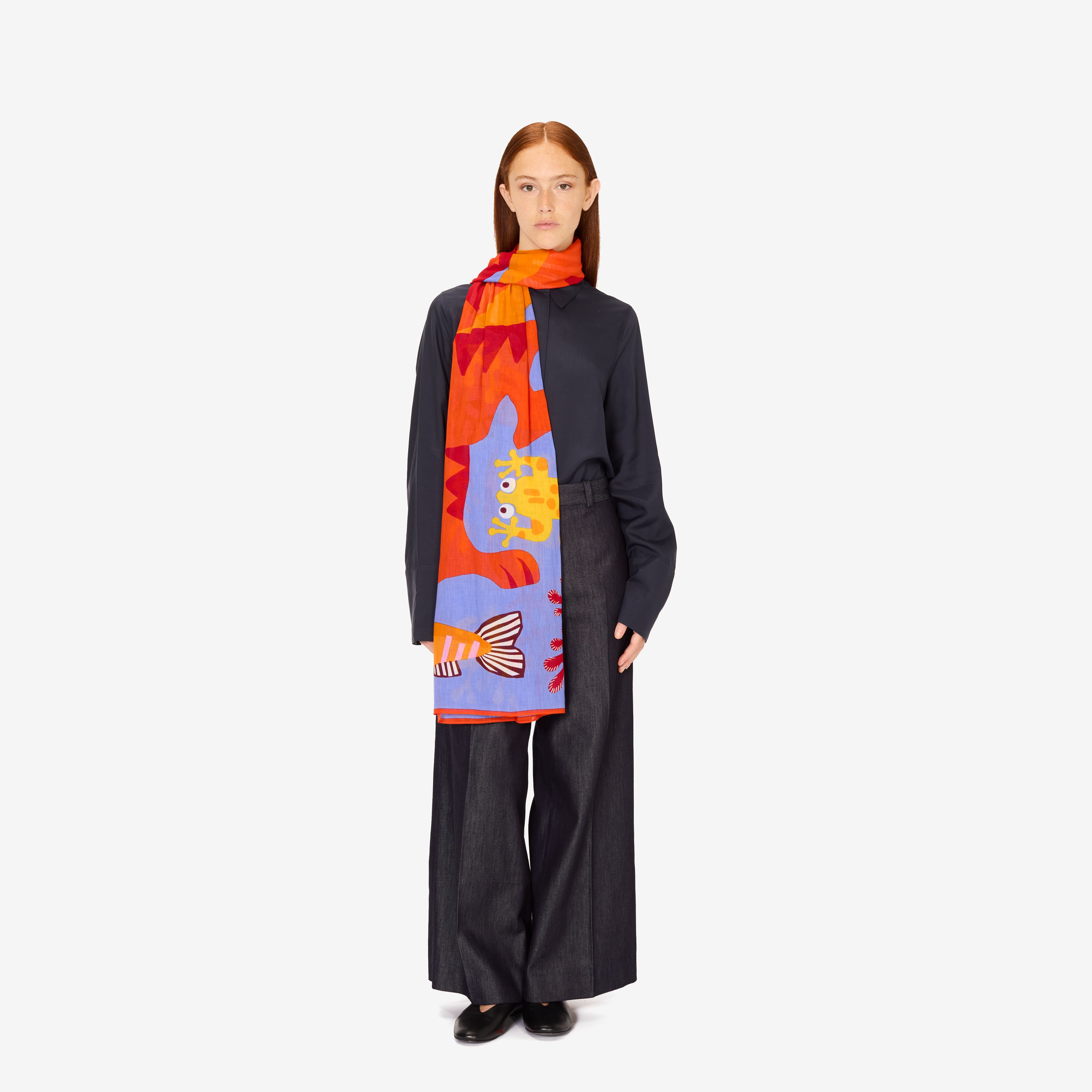 Scarf 100 - Splash - Purple