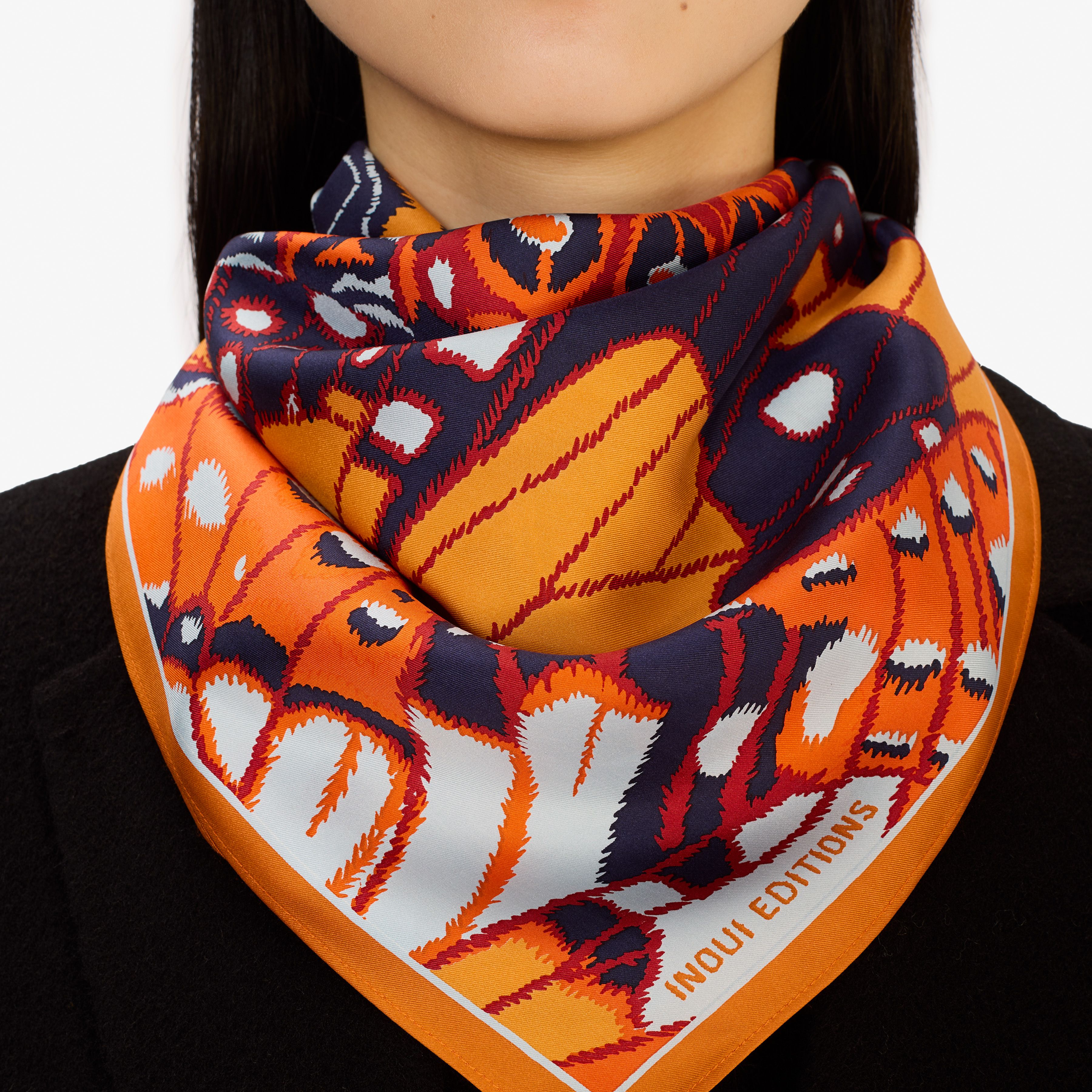 Quadratisches 65 - Papillons - Orange