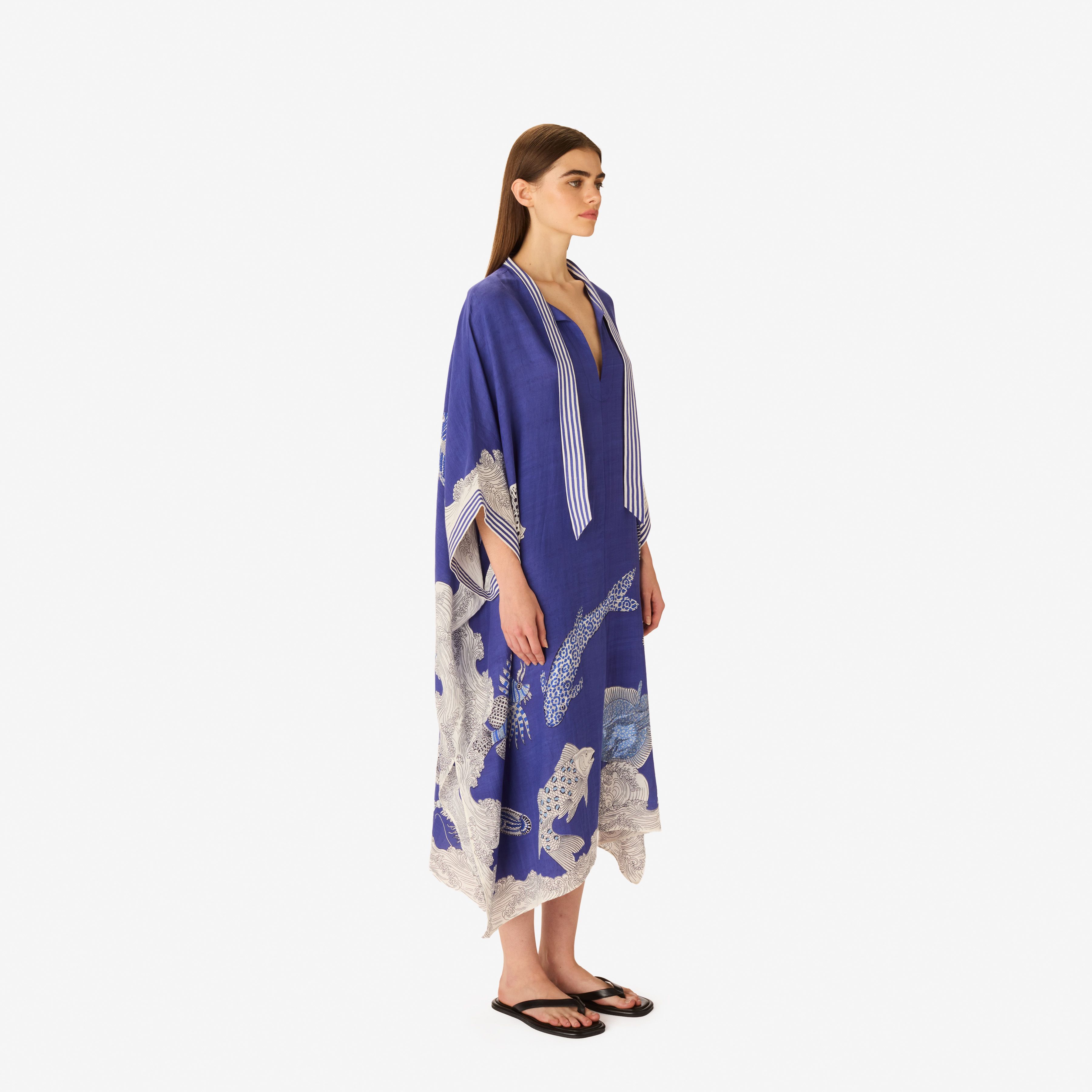 Kaftan Lungo - Poseidon - Blu Scuro
