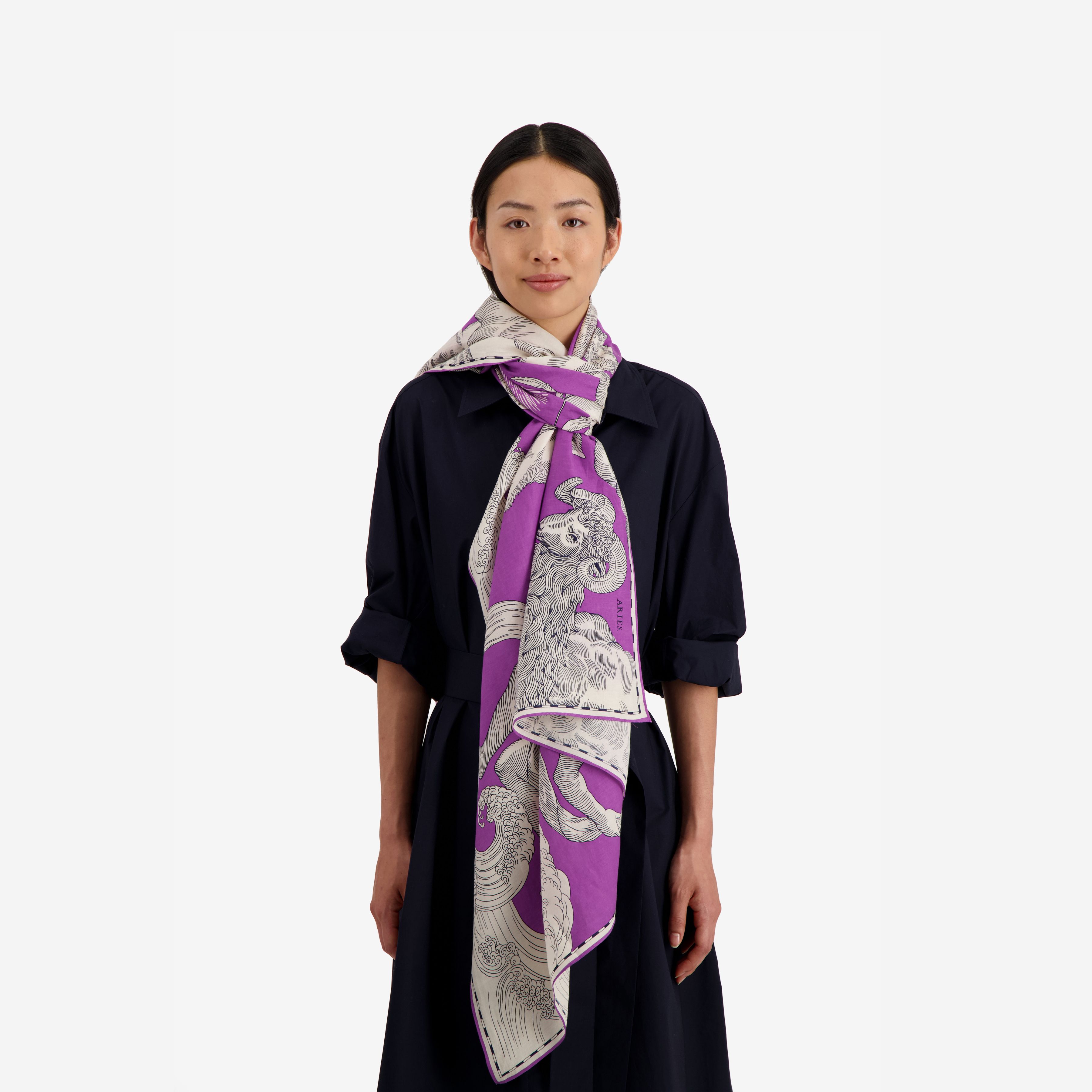 Scarf 100 - Astrologie - Purple