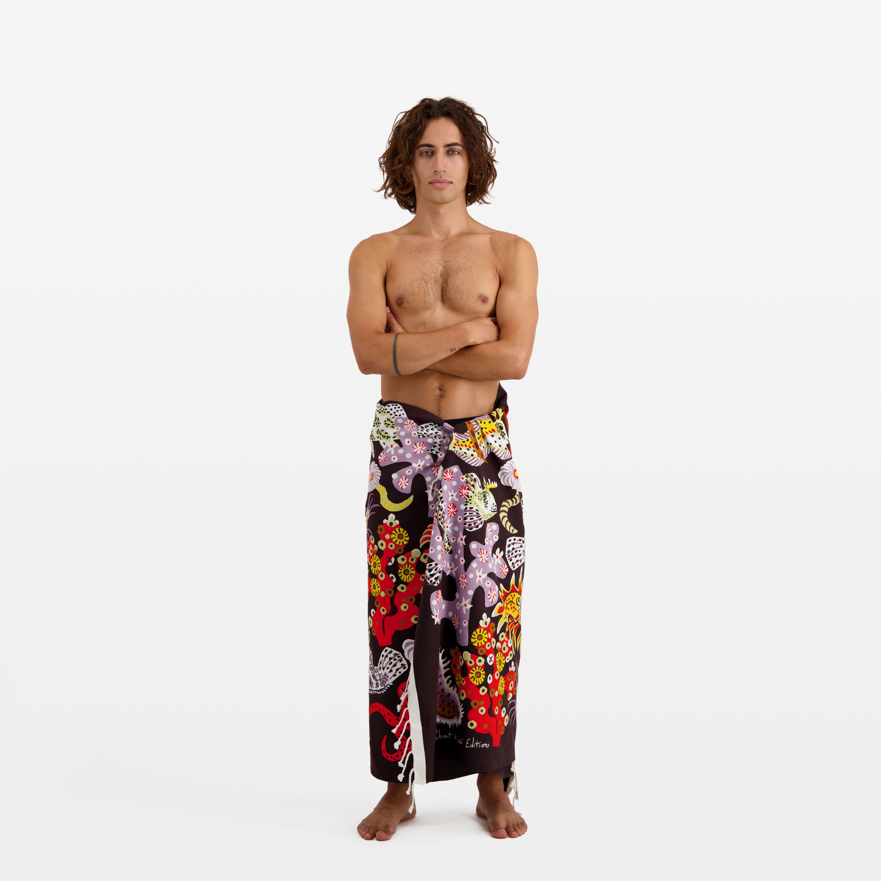 Fouta 100 - Jardin de sirènes / Dom Robert - Marron