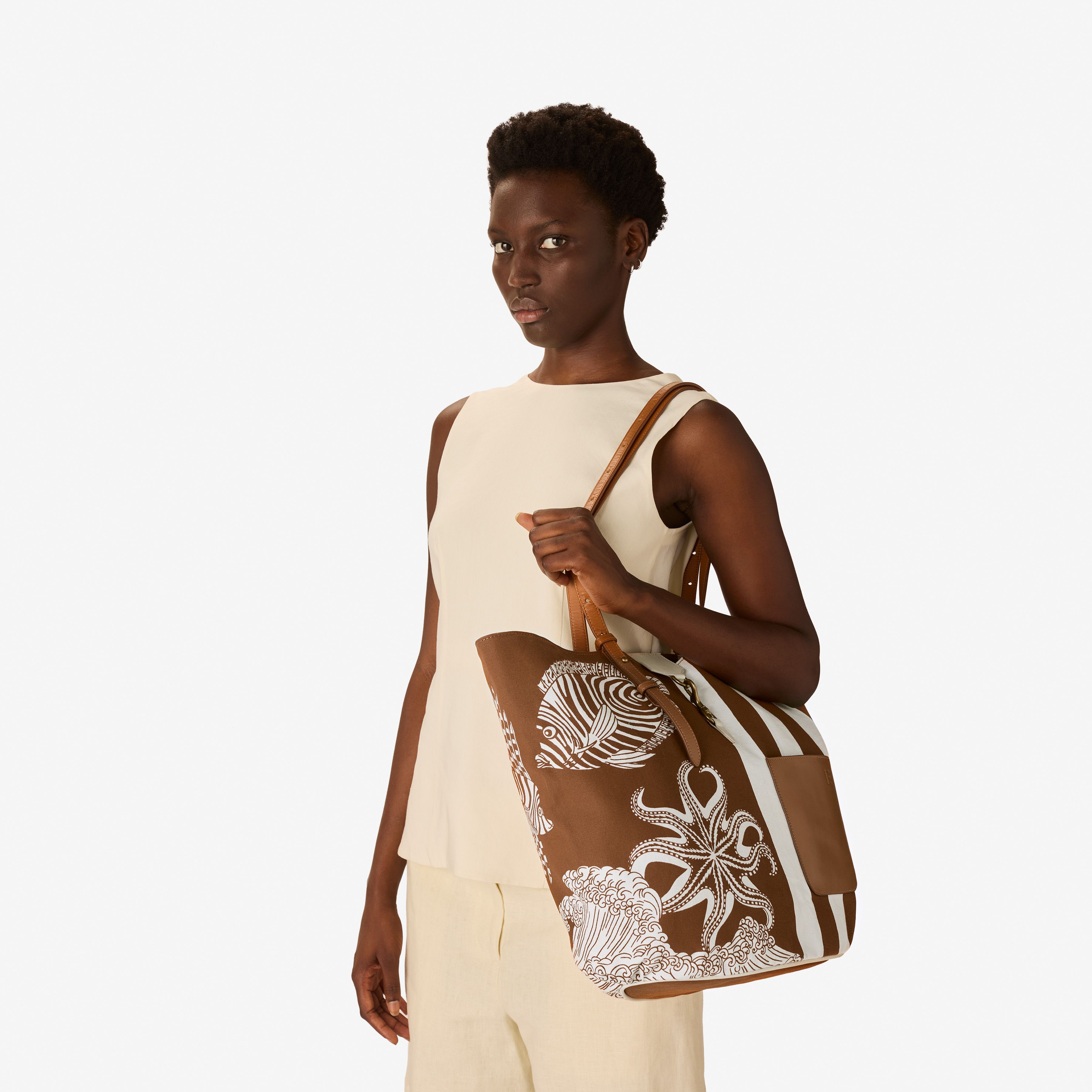 Soft Shopping Bag - Poseidon - Brown