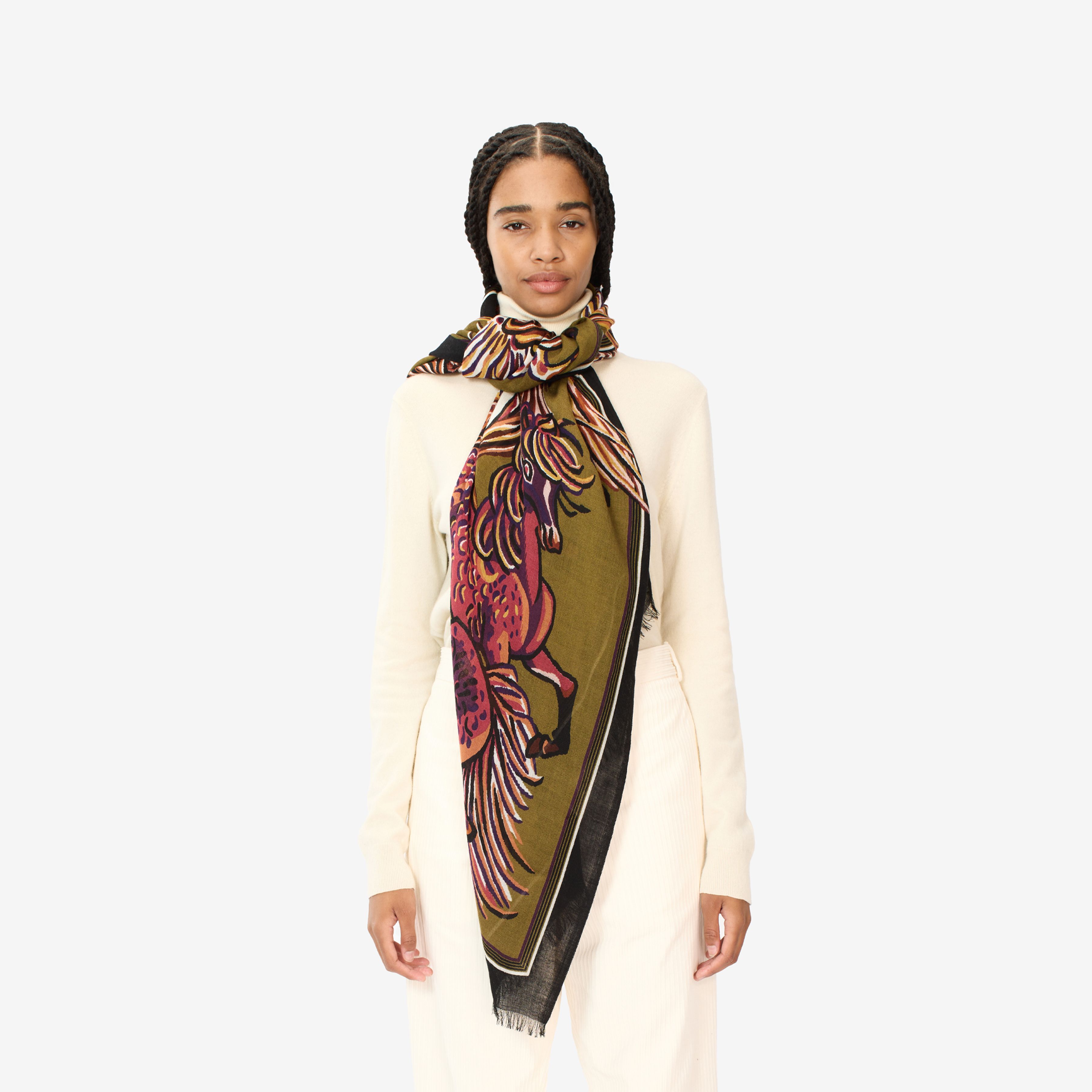 Scarf 80 - Western - Khaki