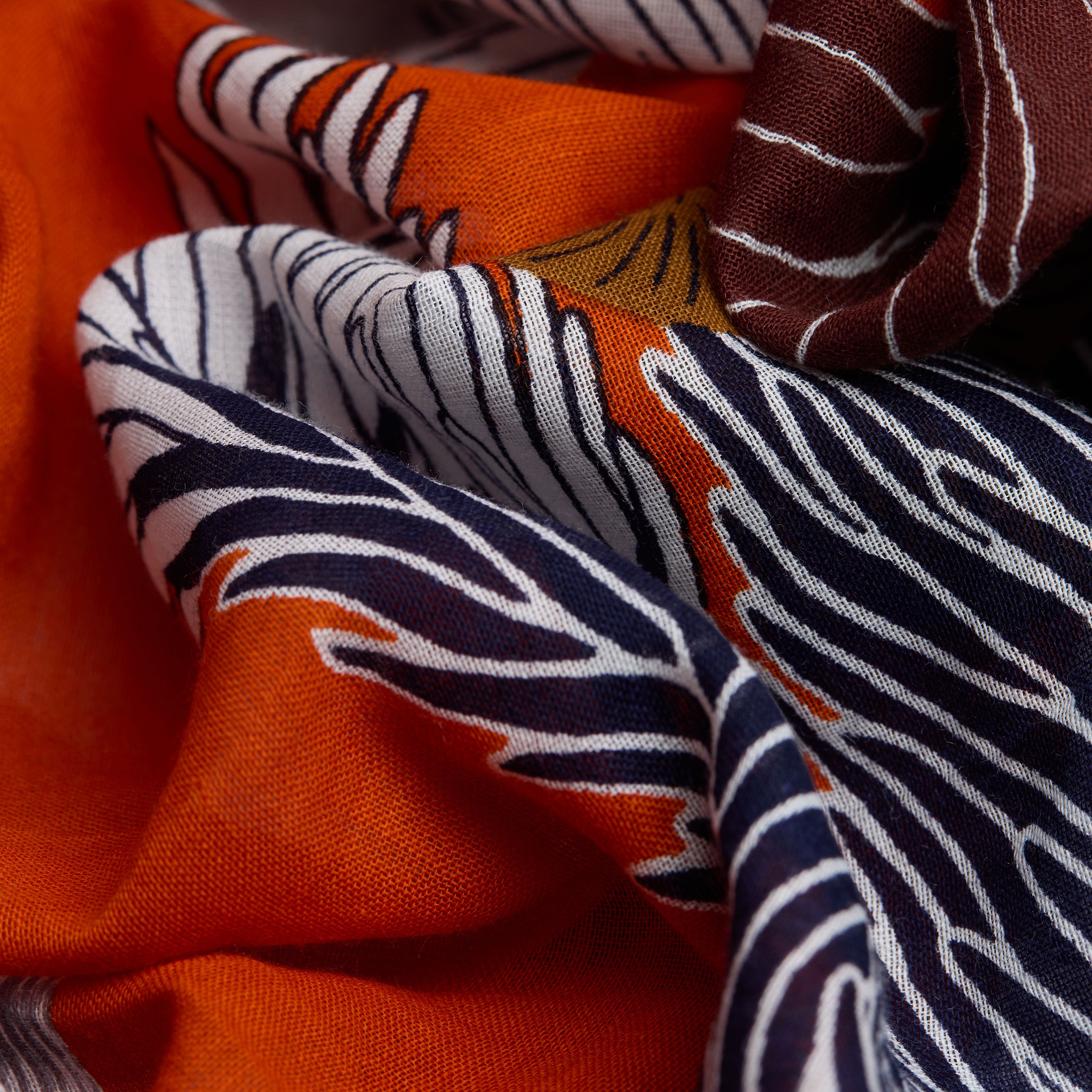 Scarf 100 Cotton - Toutou - Orange