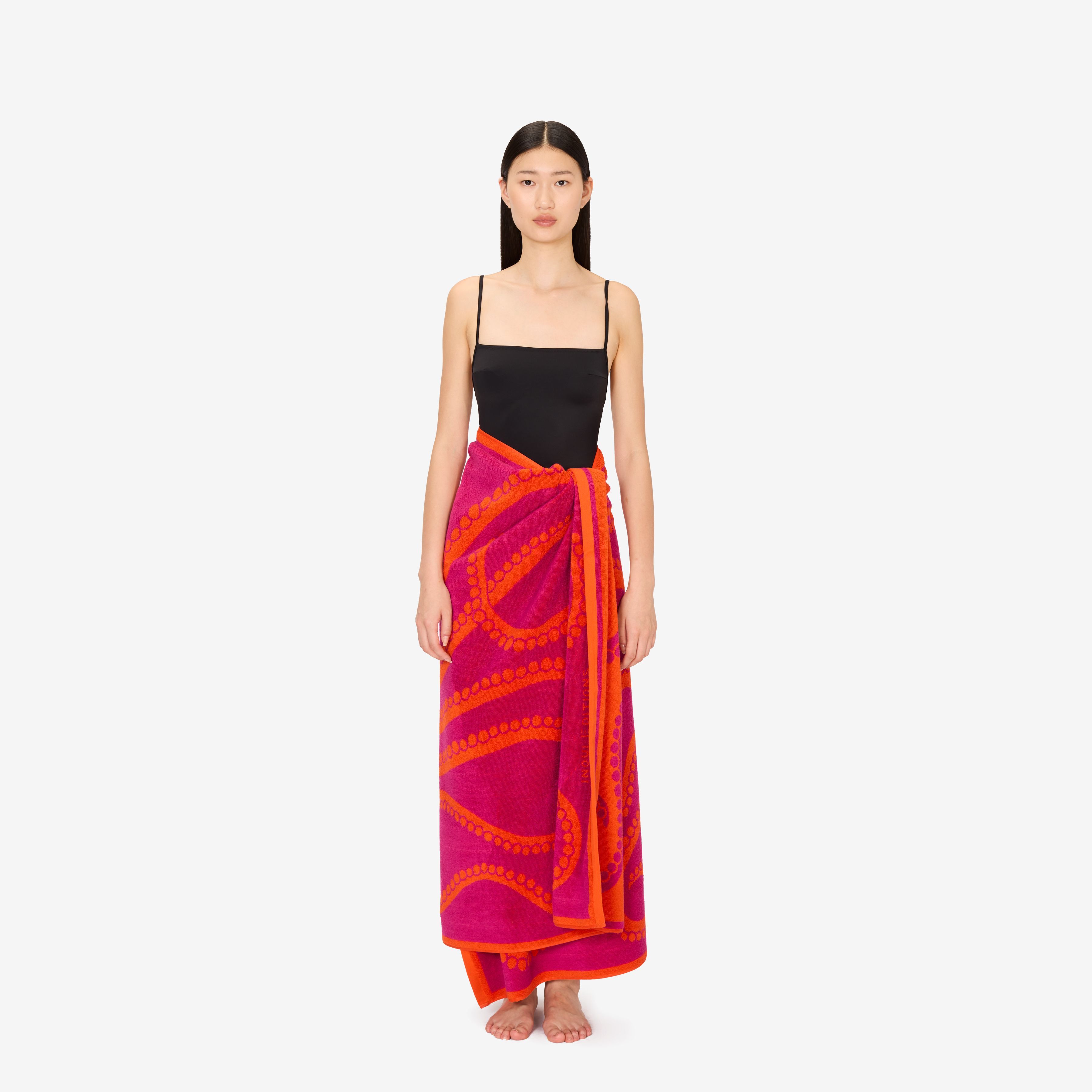 Beach Towel 100 - Octopus - Fuchsia