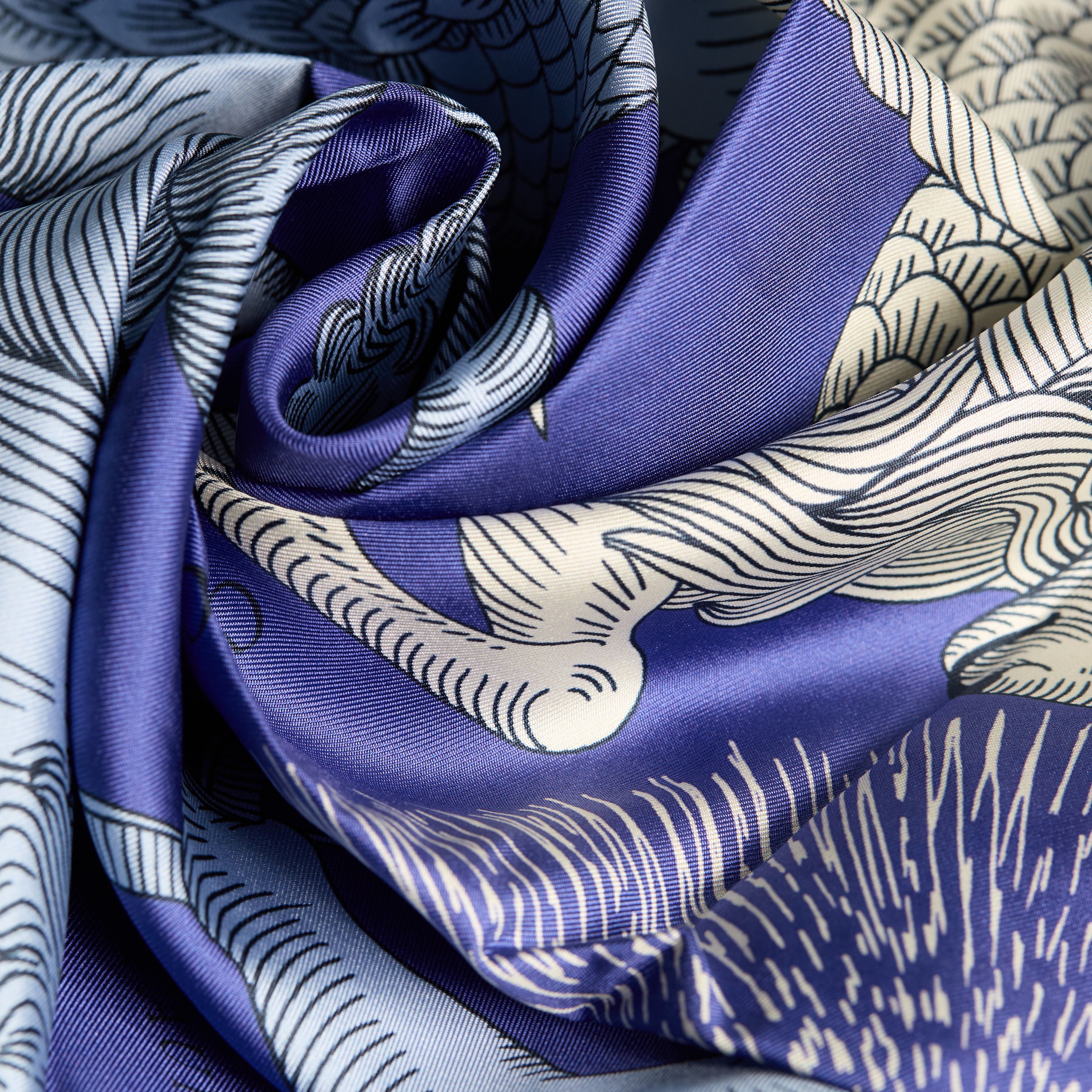 Foulard quadrato 65 - Astro Capricornus - Blu