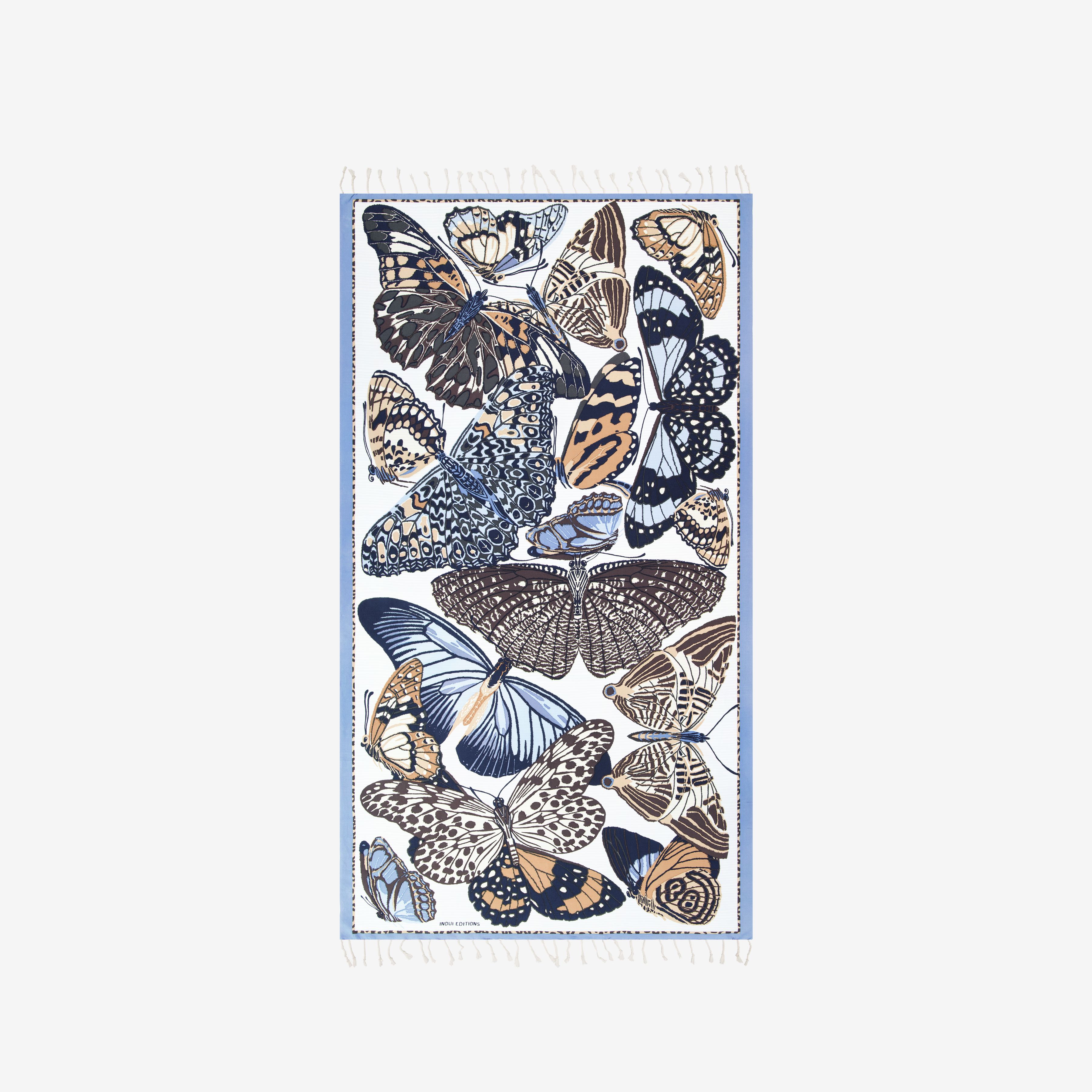Fouta Handtuch  100 - Papillons - Beige