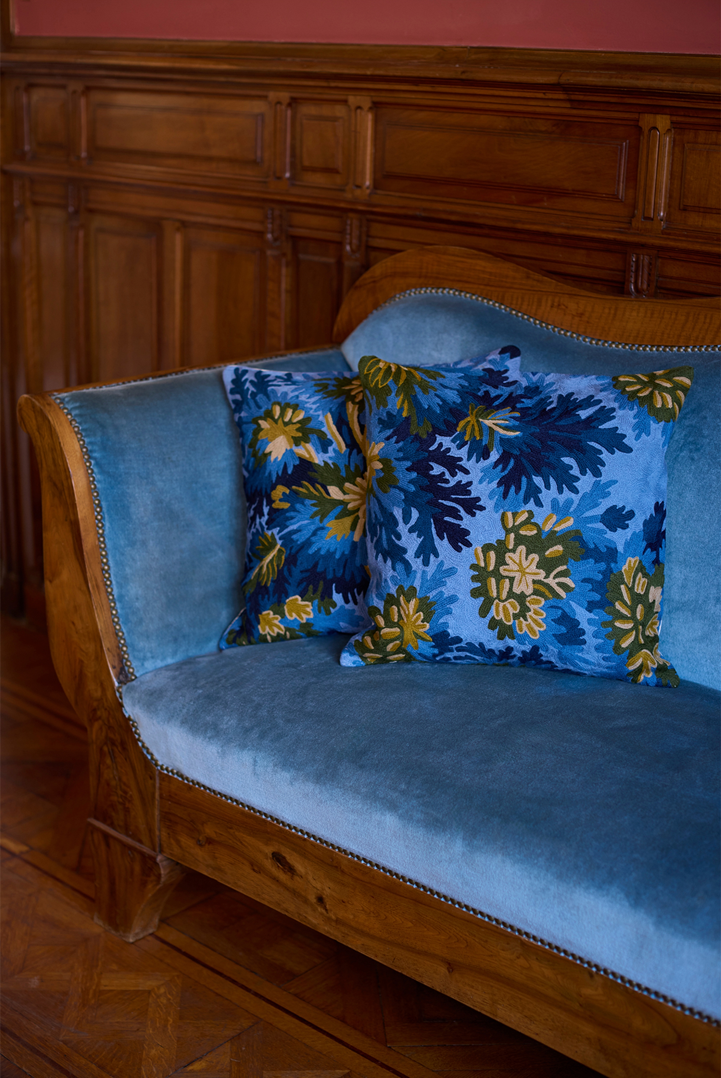 Cushion Cover 45 - Fontainebleau - Duck Blue