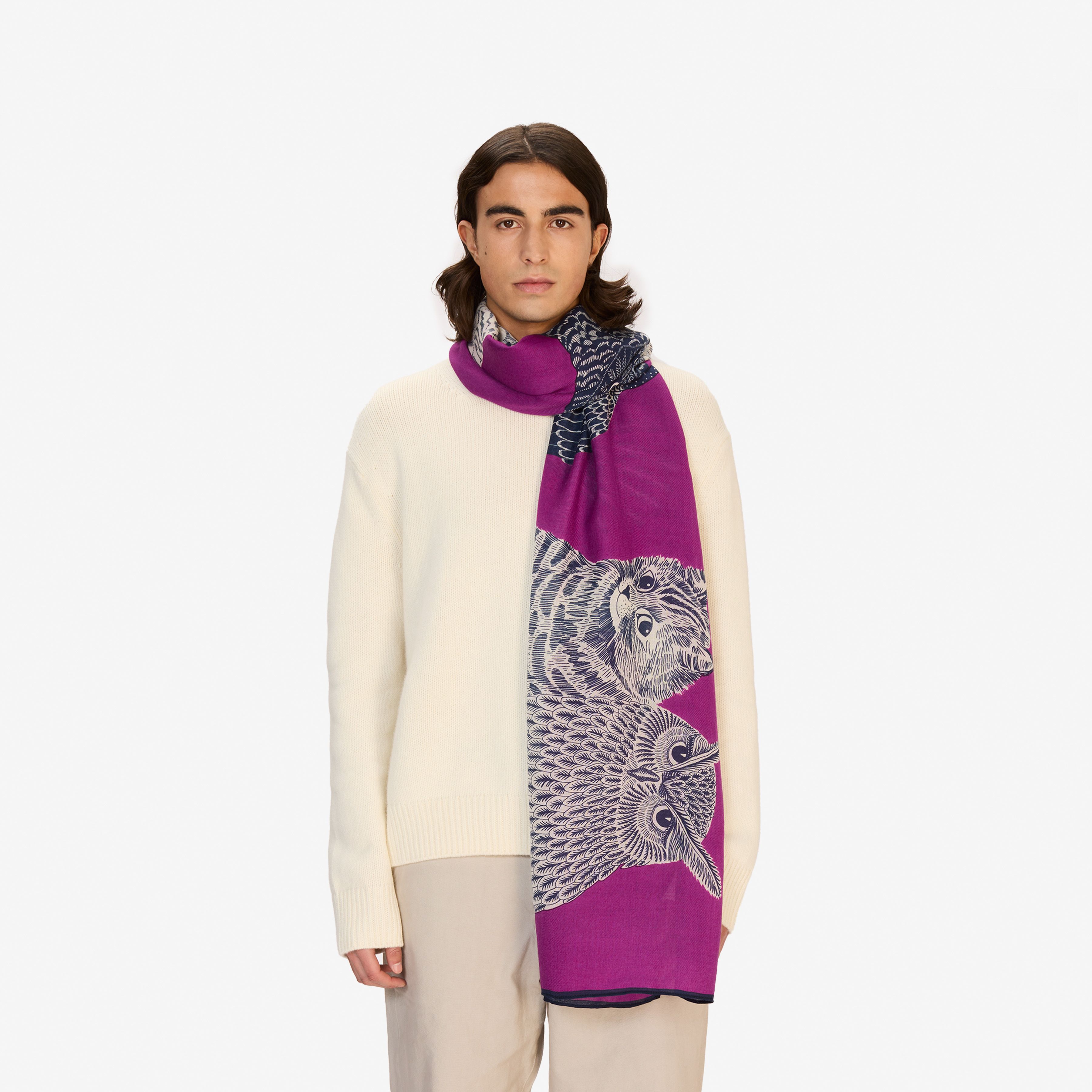 Scarf 80 - Chouette - Purple — Inoui Editions