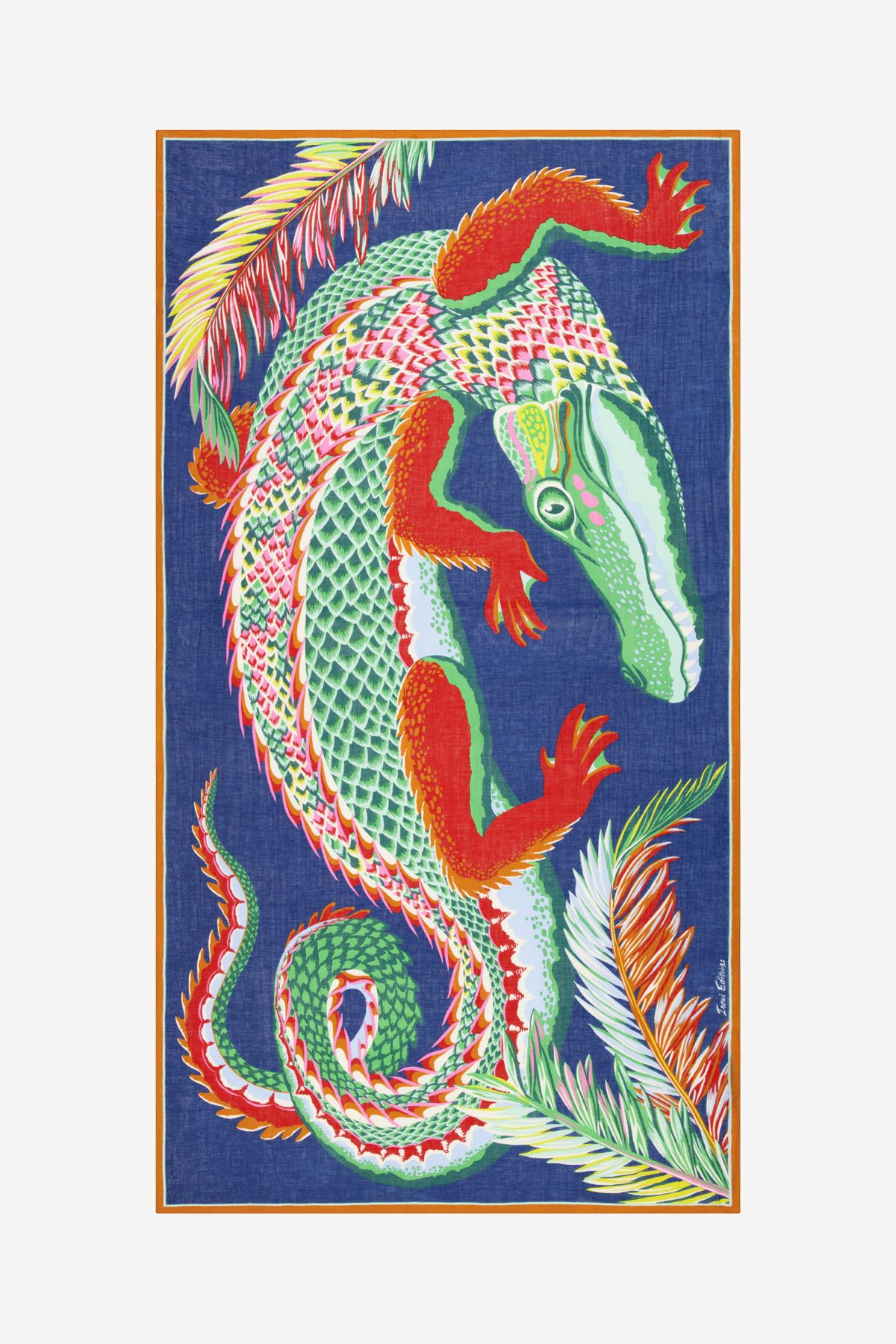 Schal 100 - Croco - Duck Blau