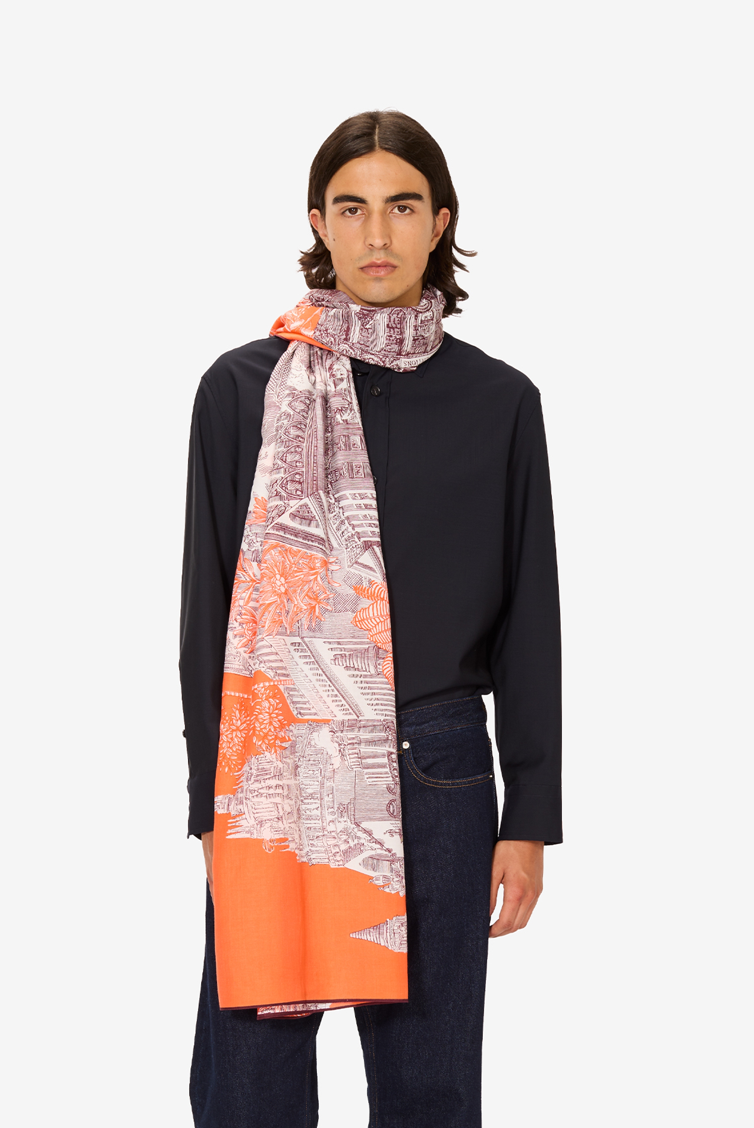 Scarf 100 - Piranesi - Orange