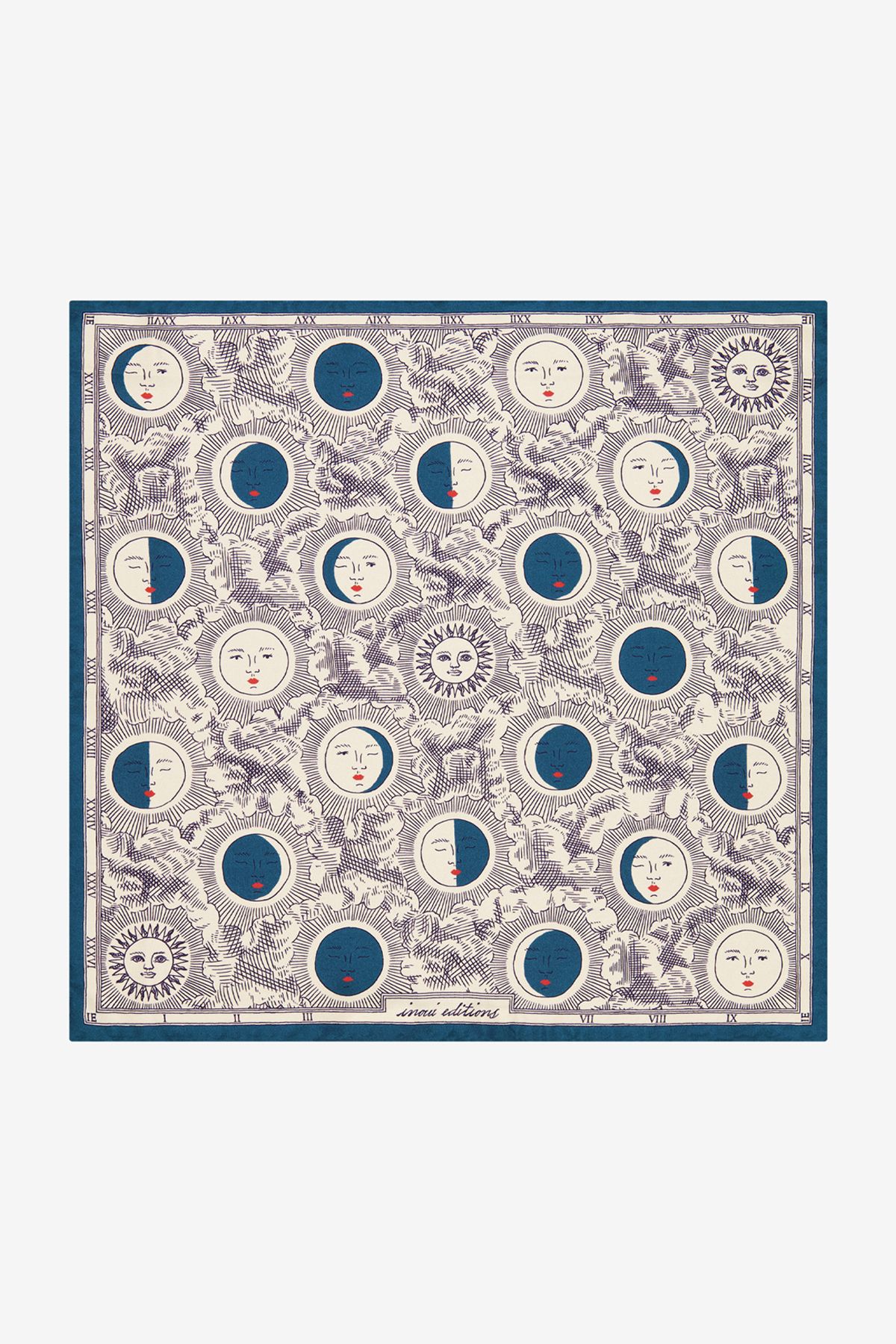 Quadratisches Tuch 45 - Eclipse - Blau