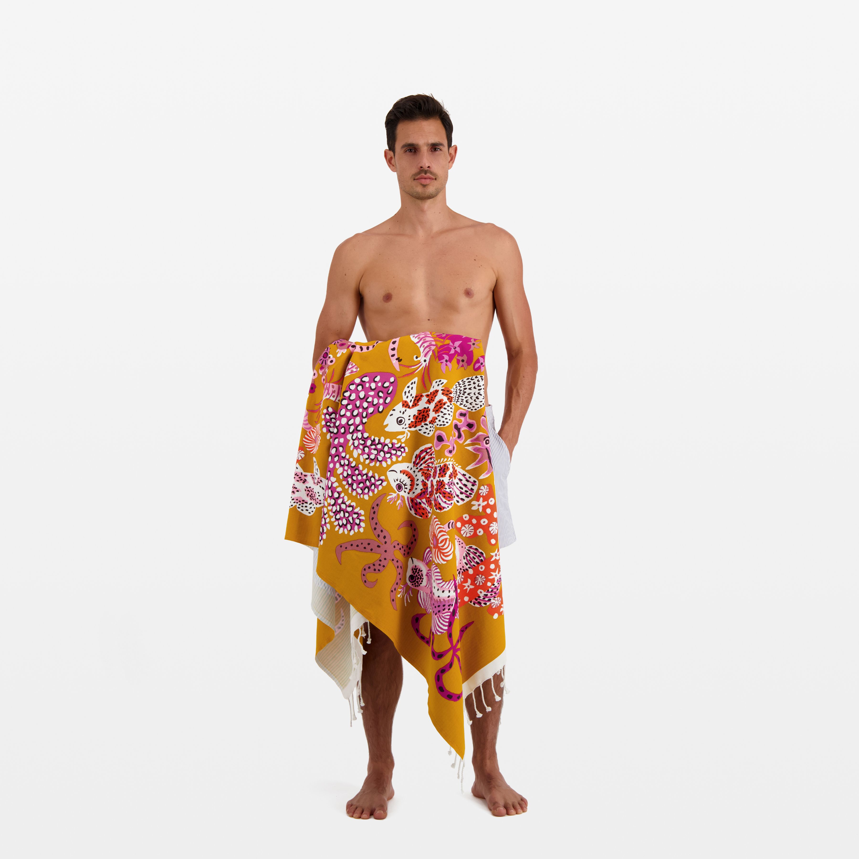 Fouta 100 - Jardin de sirènes / Dom Robert - Jaune