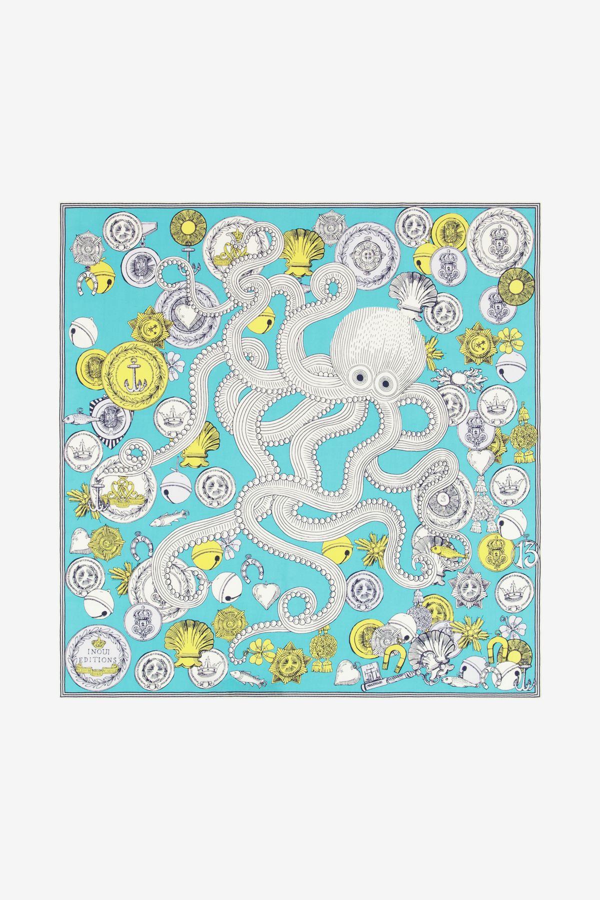 Square 65 - Octopus - Turquoise
