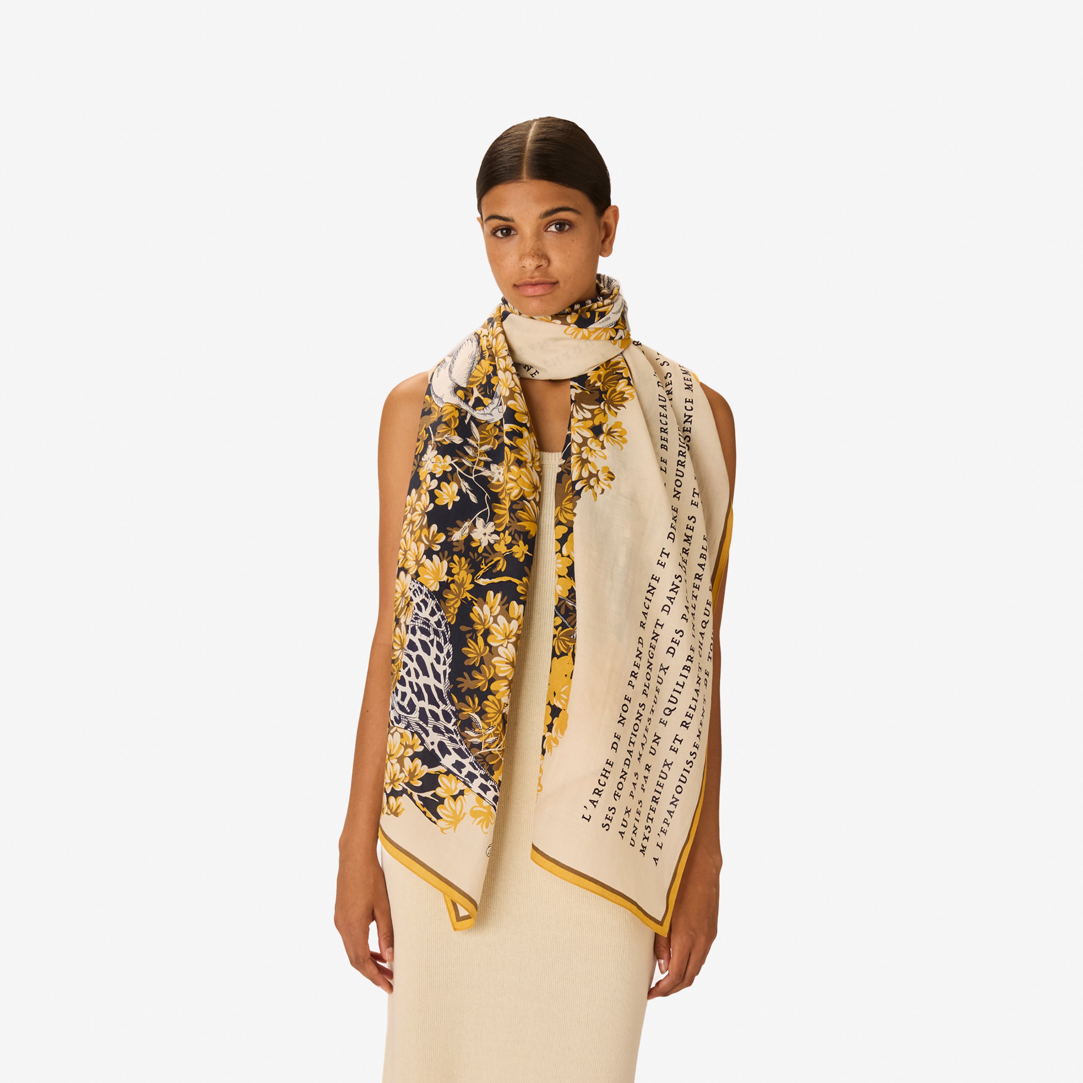 Scarf 100 - Bestiaire - white