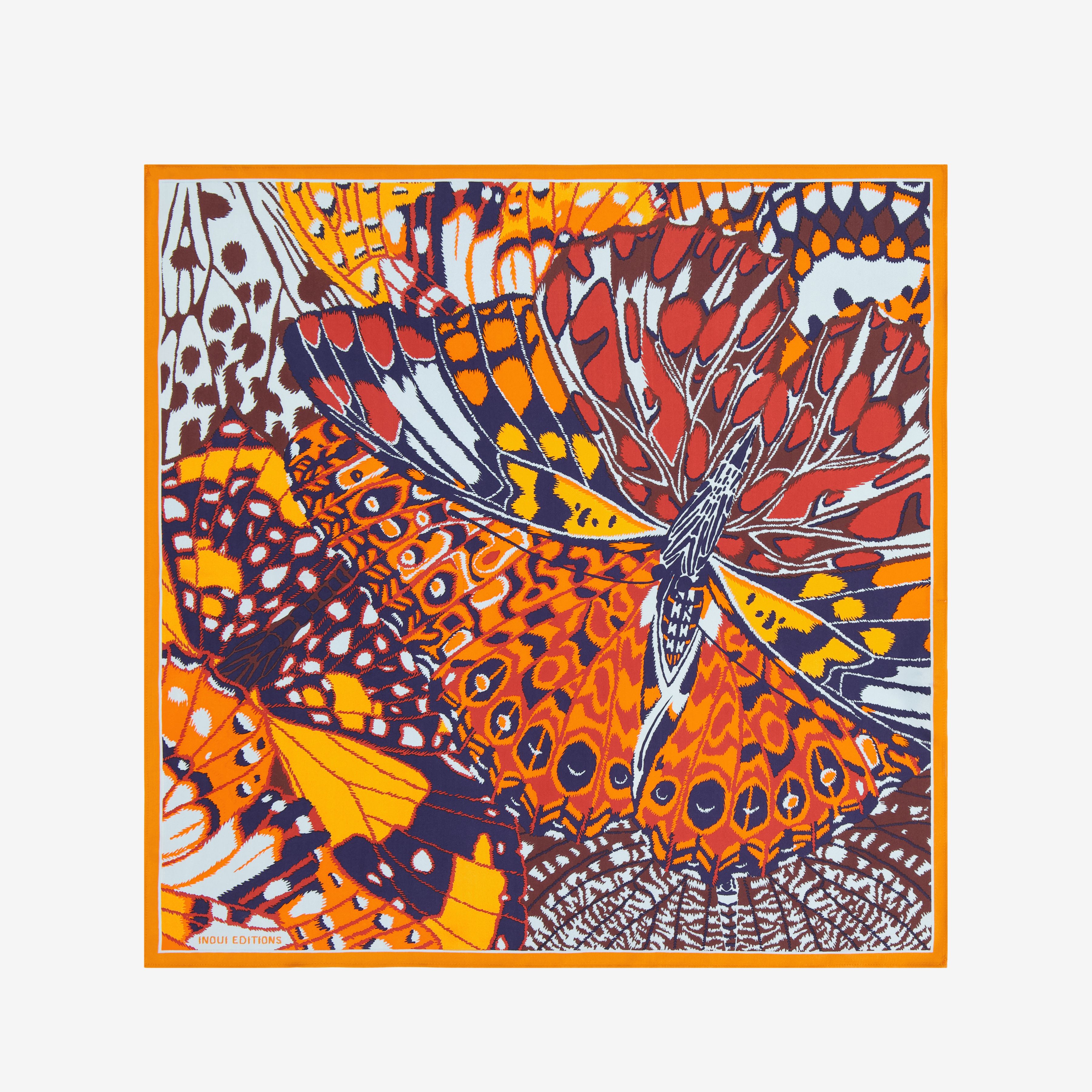 Quadratisches 65 - Papillons - Orange