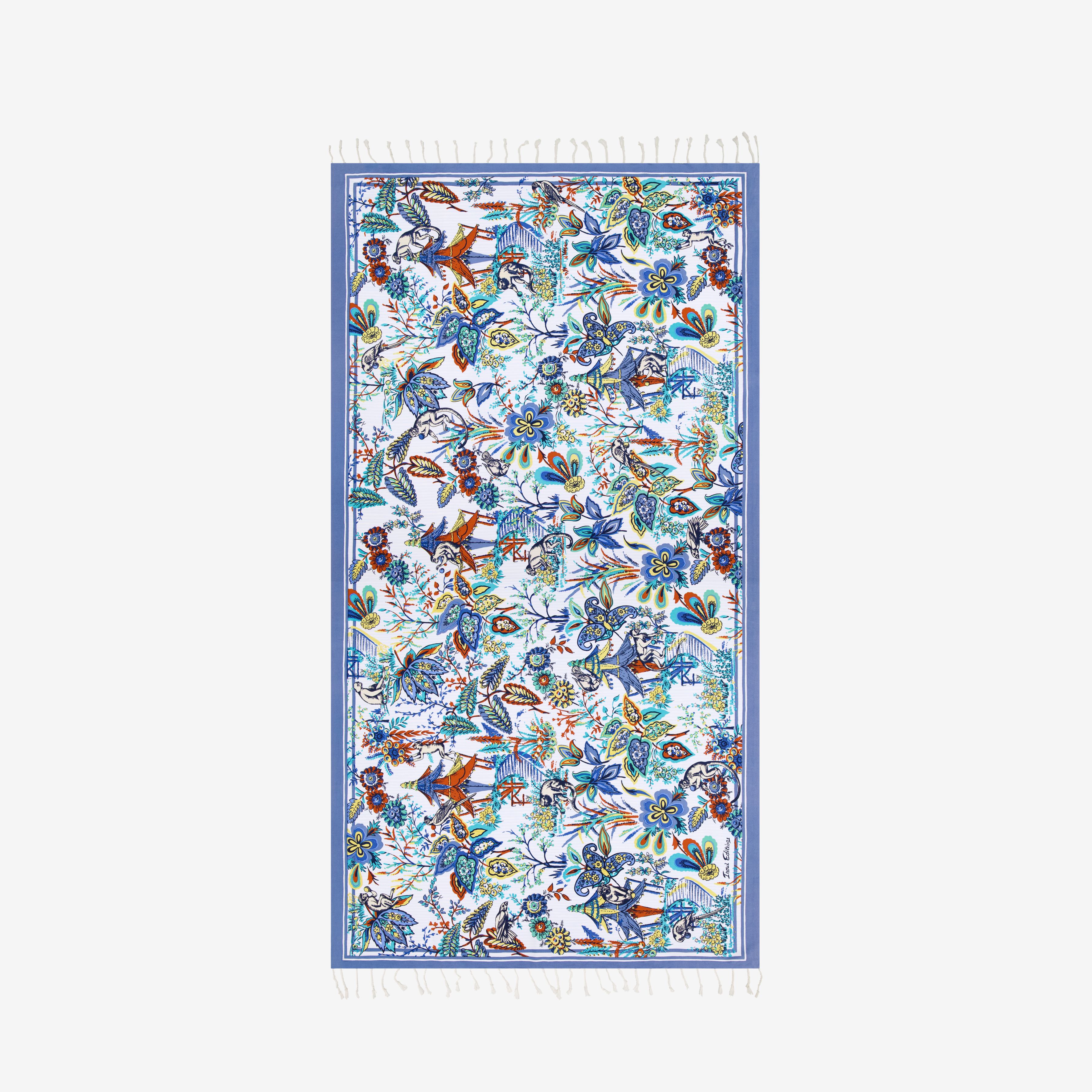 Fouta 100 - Pagode - Bleu