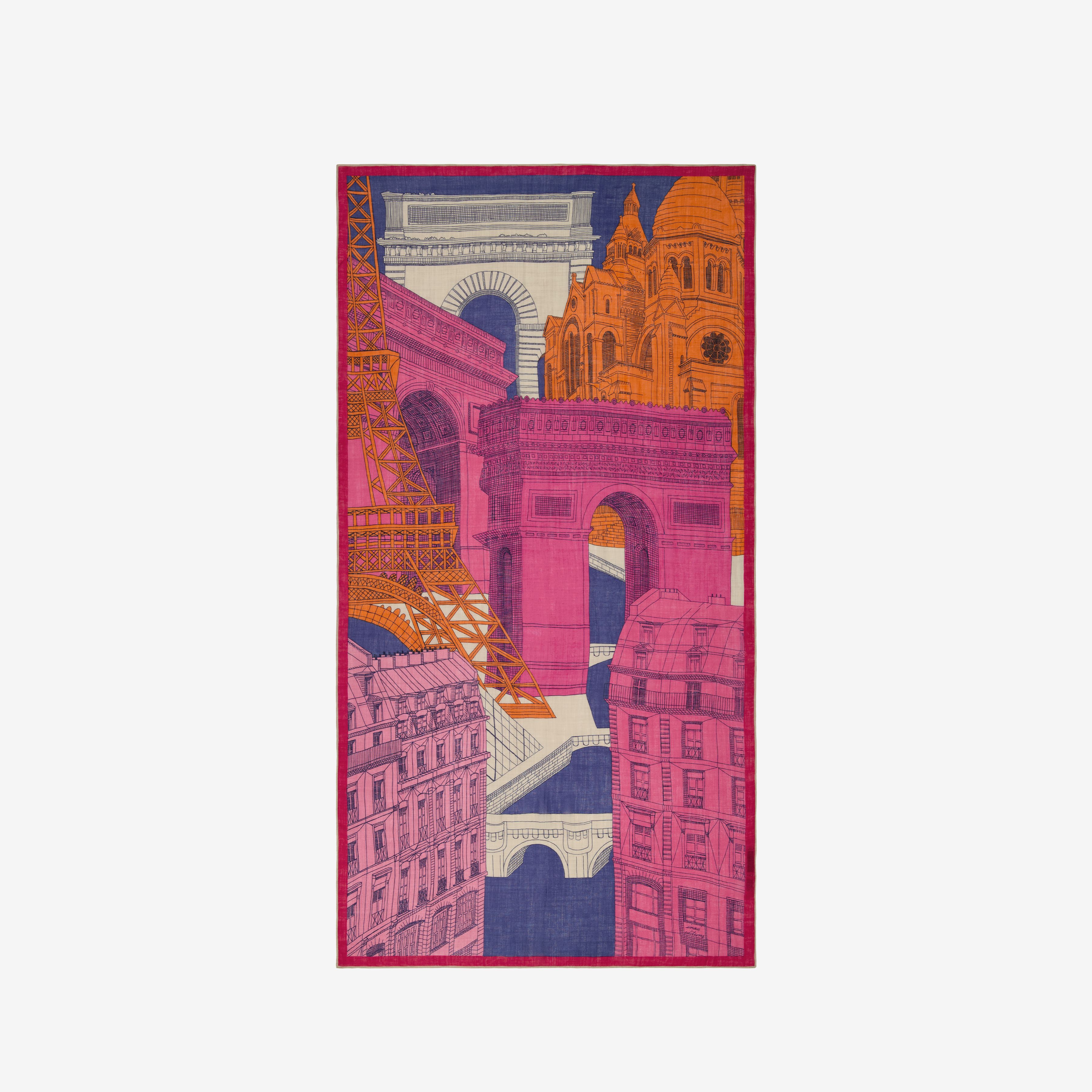 Scarf 100 - Paris - Fuchsia