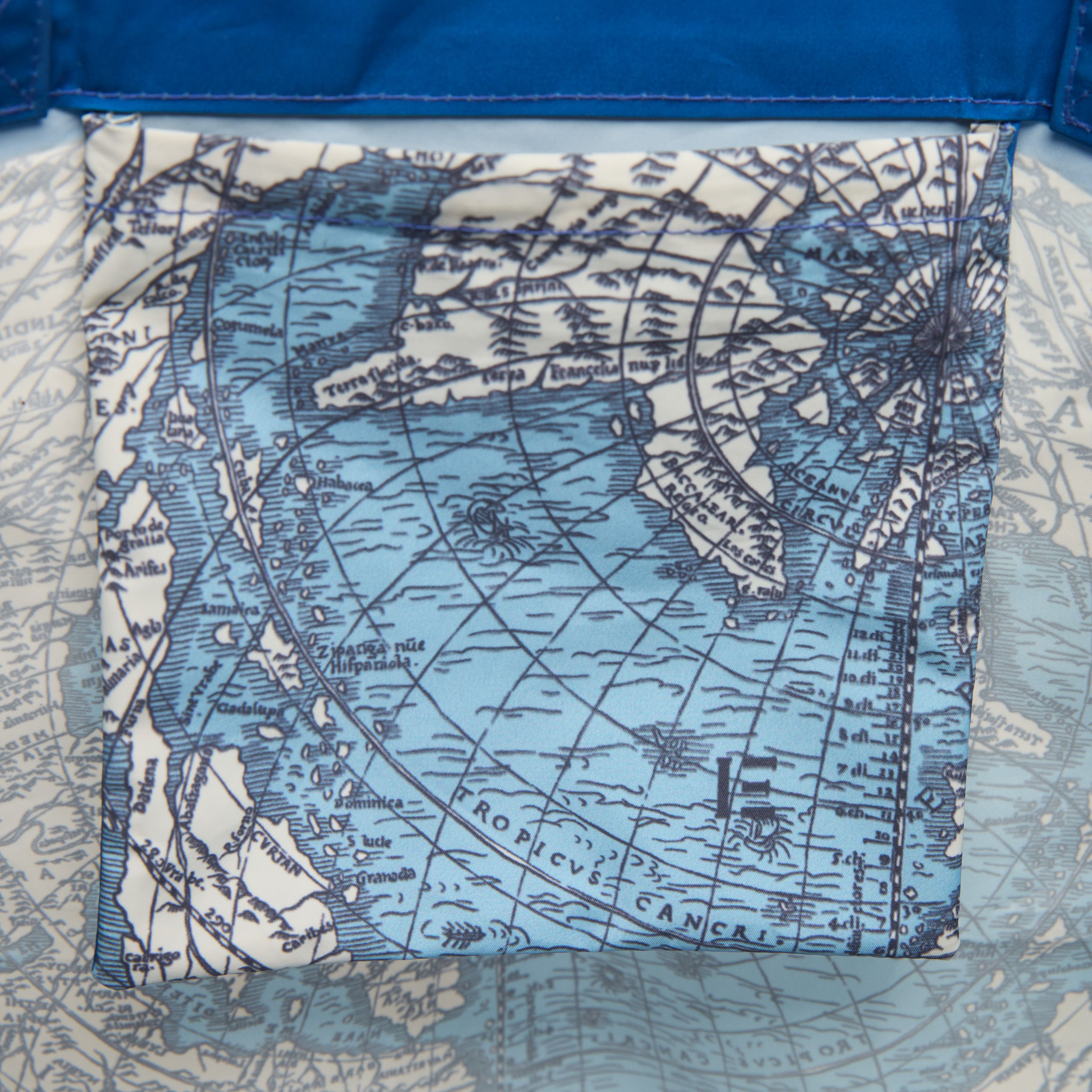 Sac Shopper - Mappemonde - Bleu
