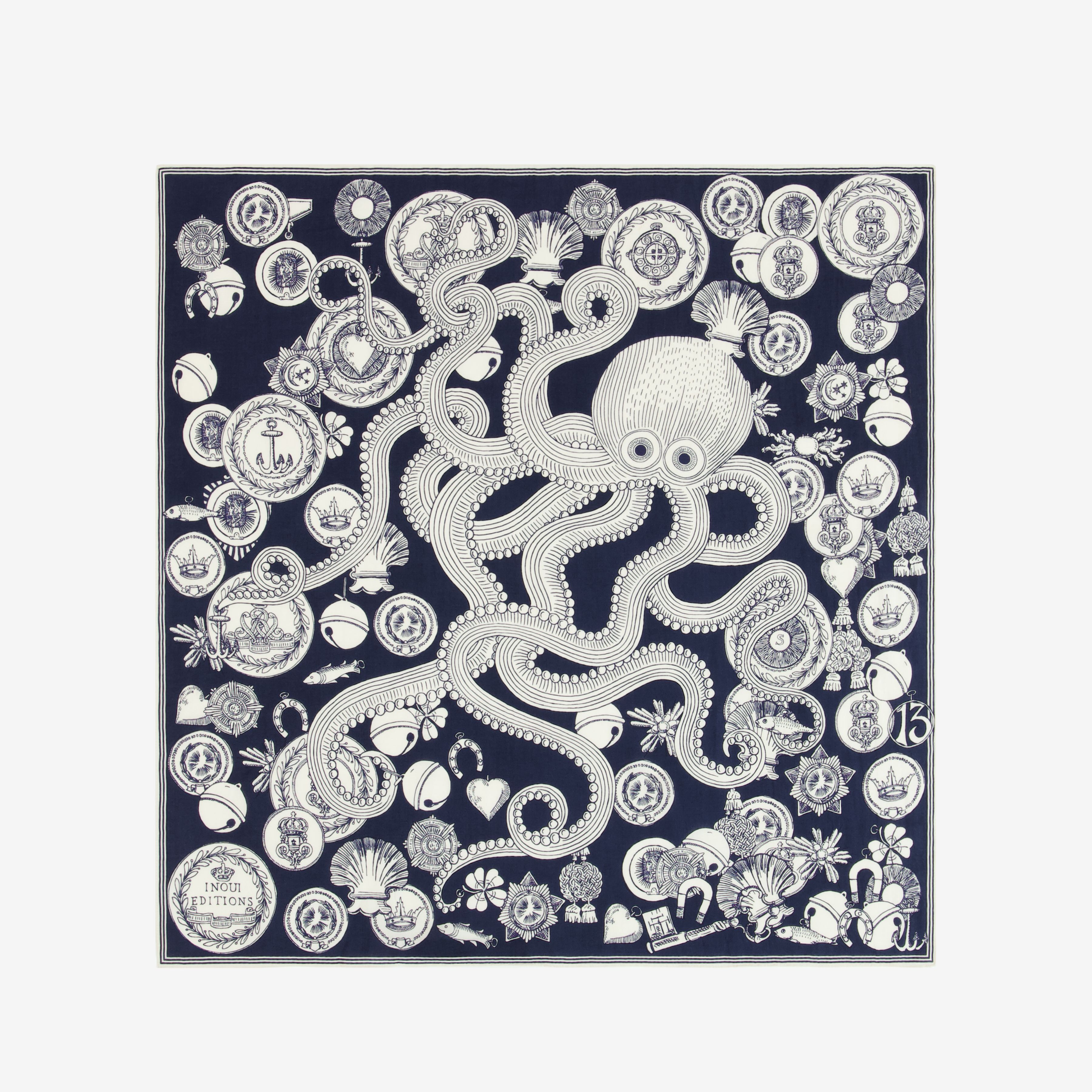 Carré 65 - Octopus - Bleu Marine