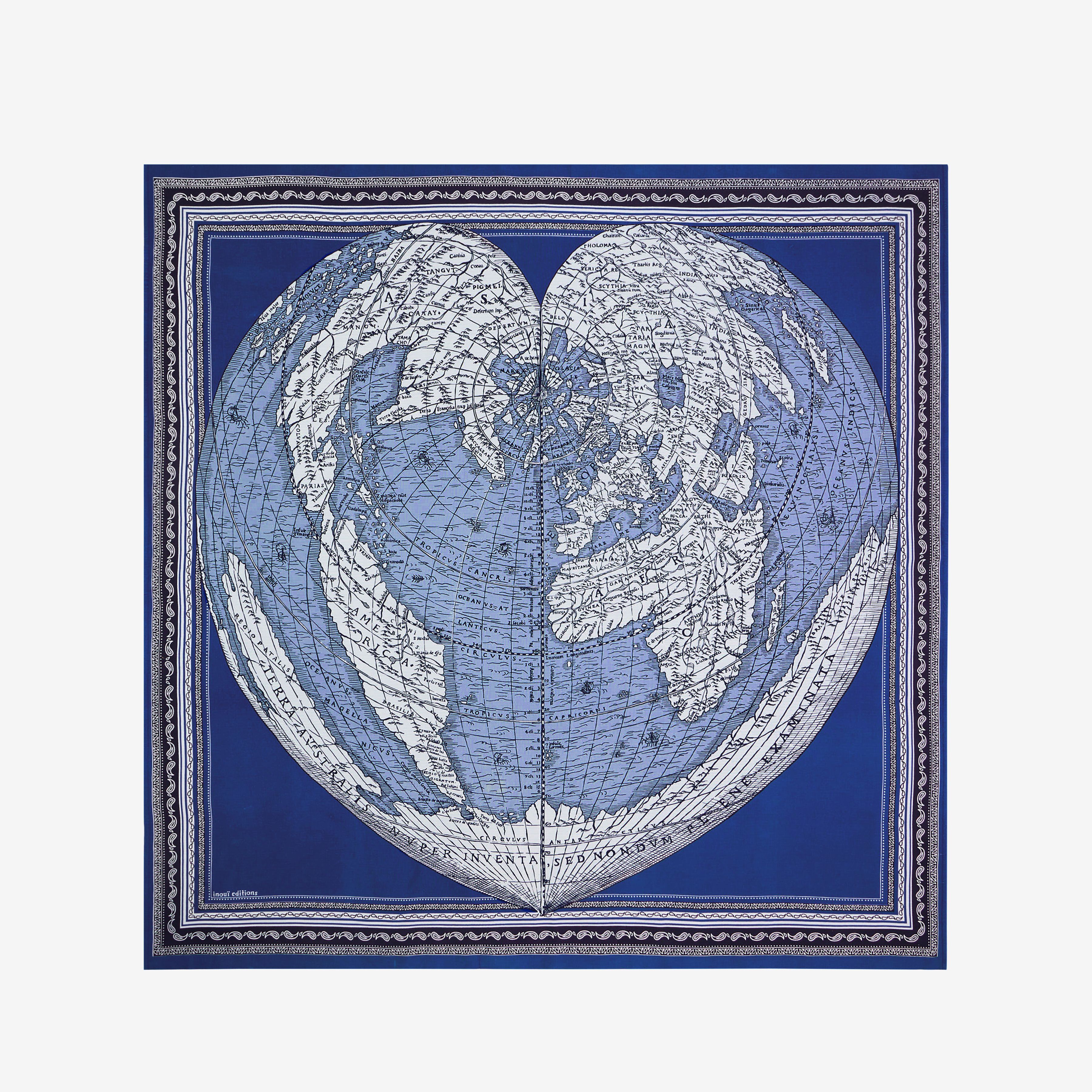 Carré 130 - Mappemonde - Bleu