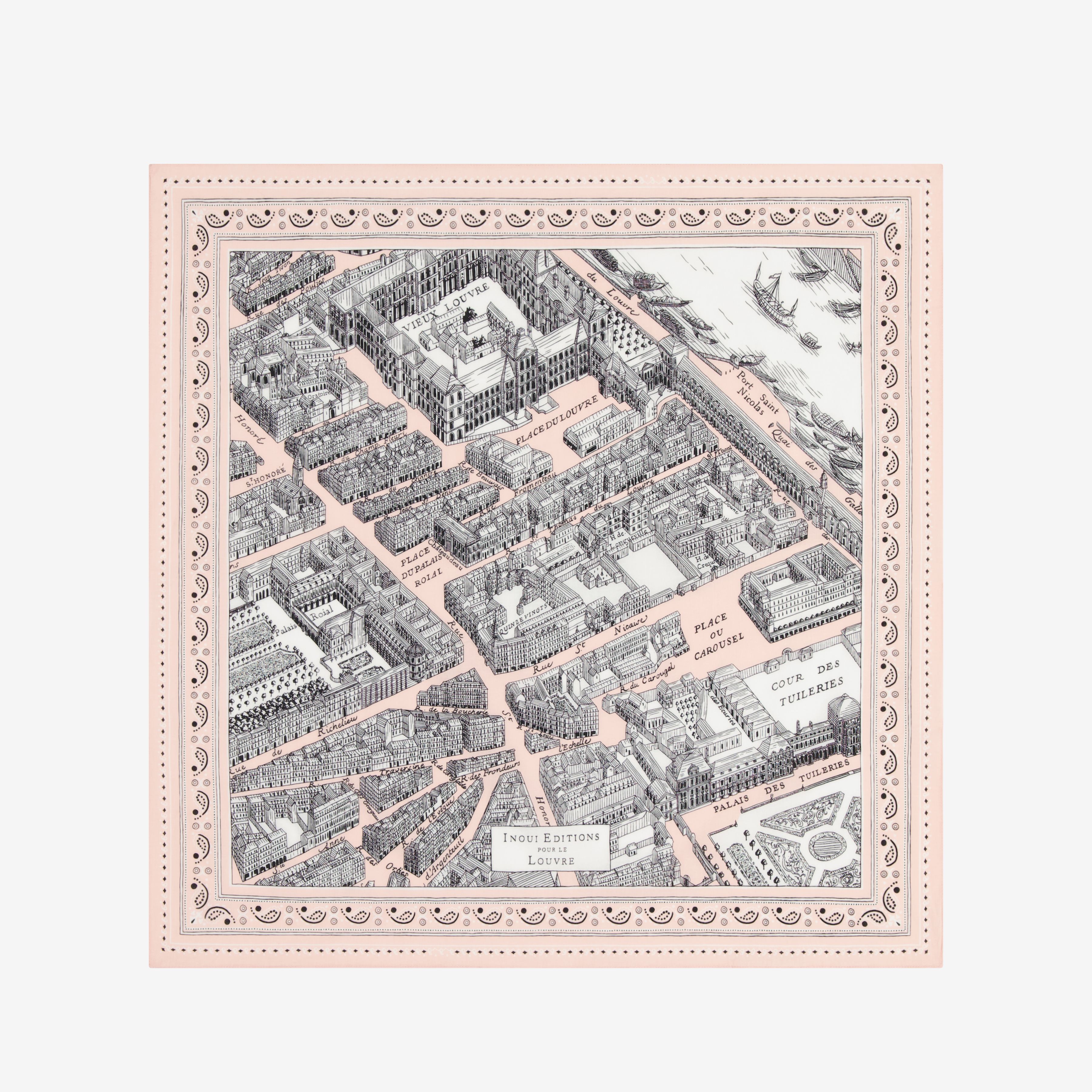 Pañuelo 65 - Louvre - Rosa