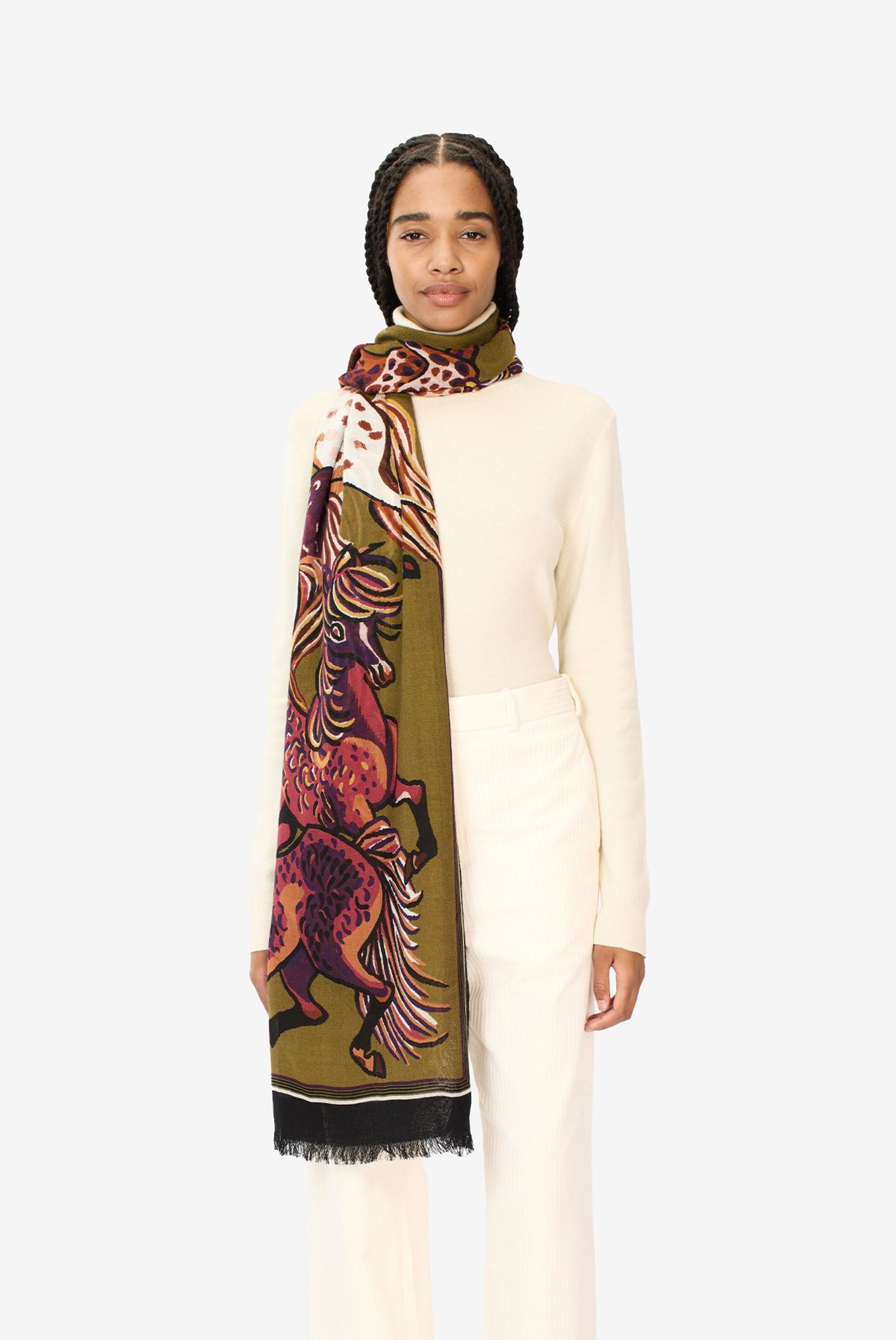 Scarf 80 - Western - Khaki