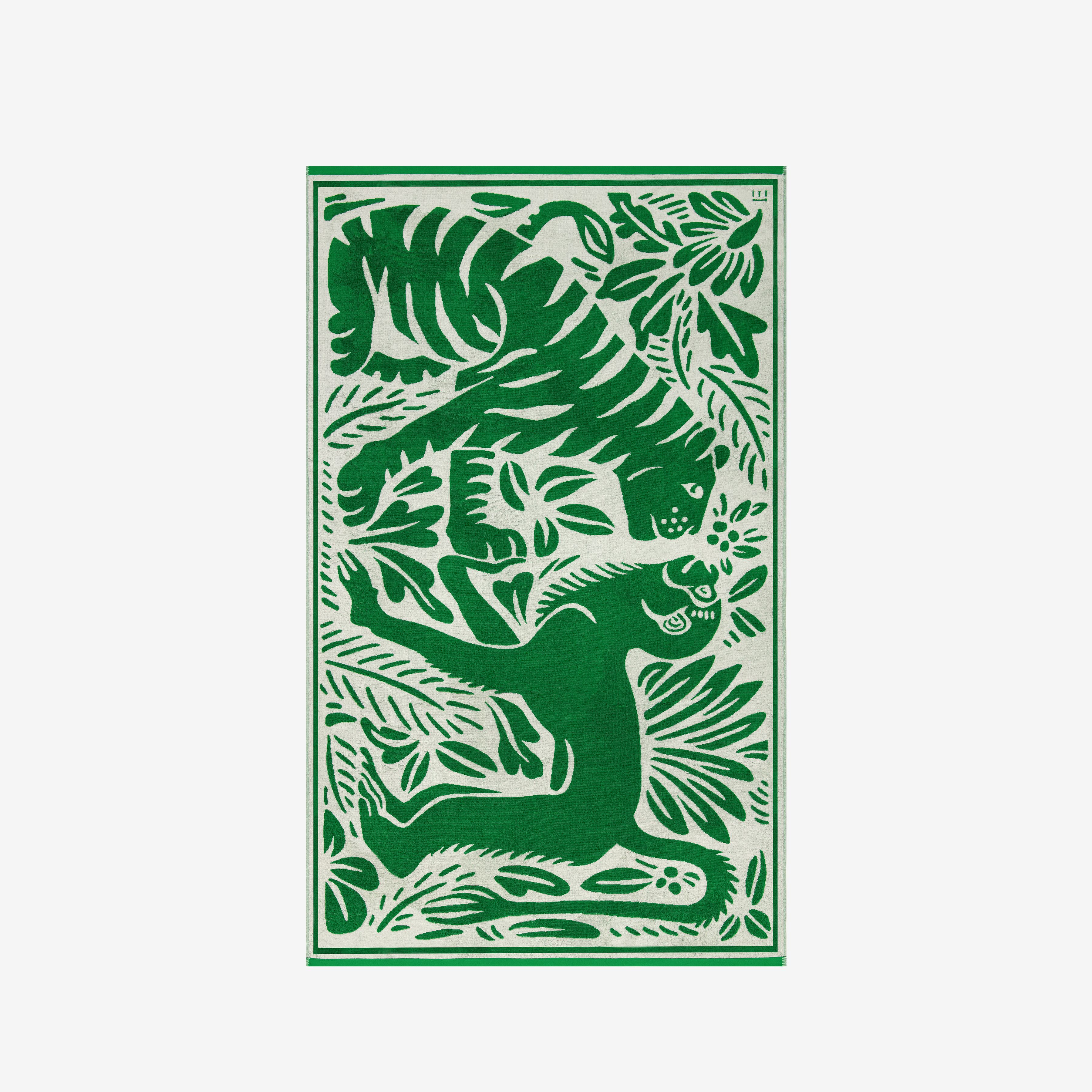 Beach Towel 100 - Jungle - Green