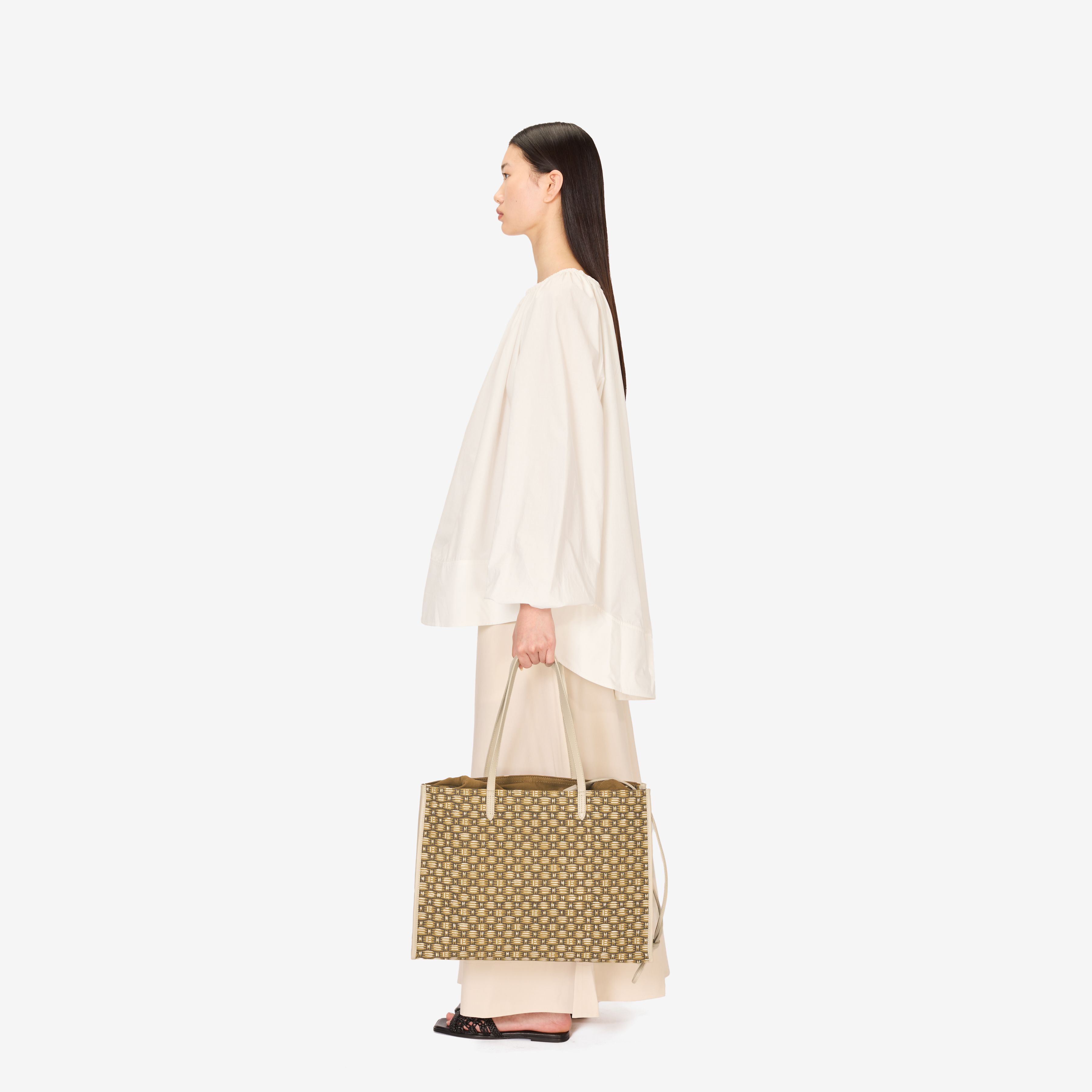 Shopping Bag - Cannage - Khaki