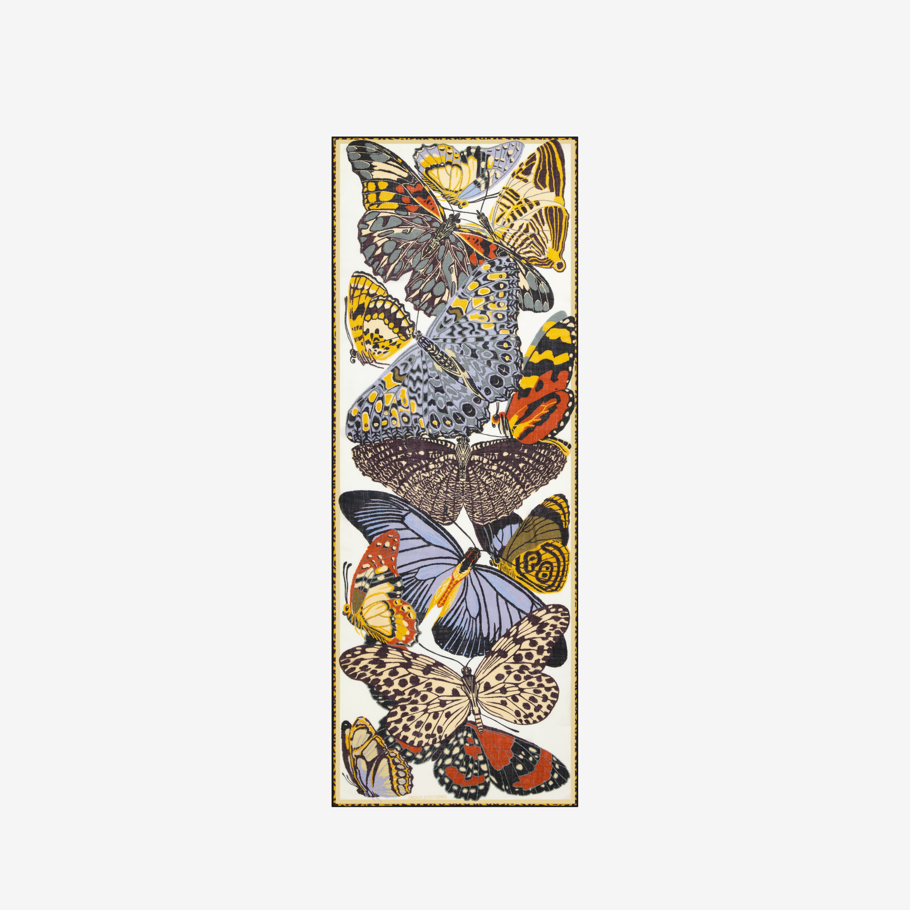 Scarf 70 - Papillons - White