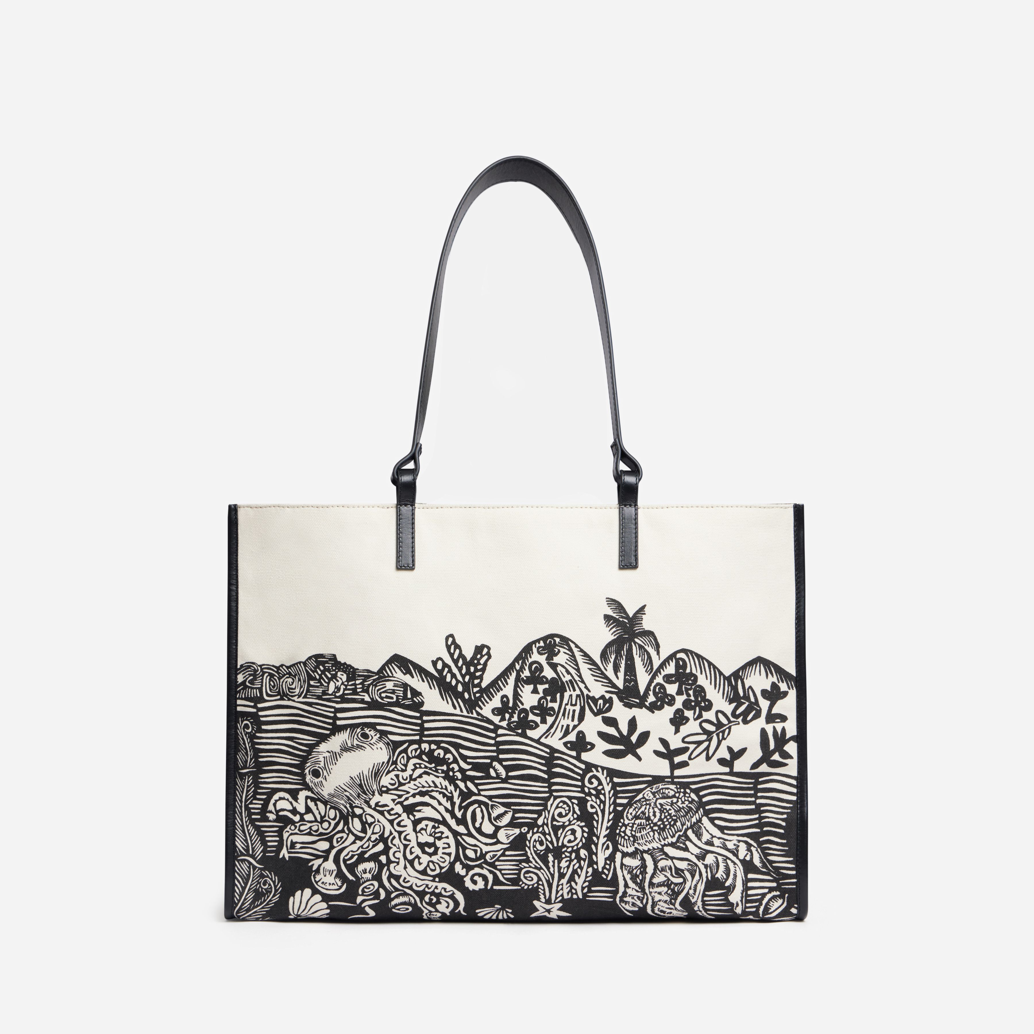 Shopping Bag - Dromadaire et Poulpe - Black And White