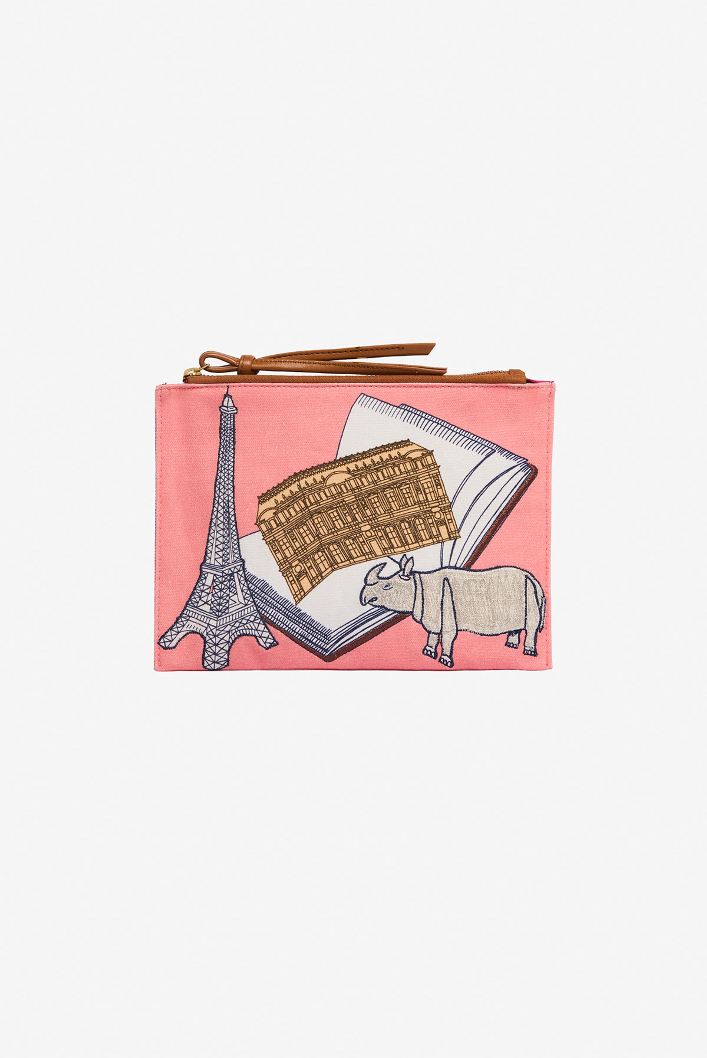 Bestickter Beutel - Paris Premier - Rosa