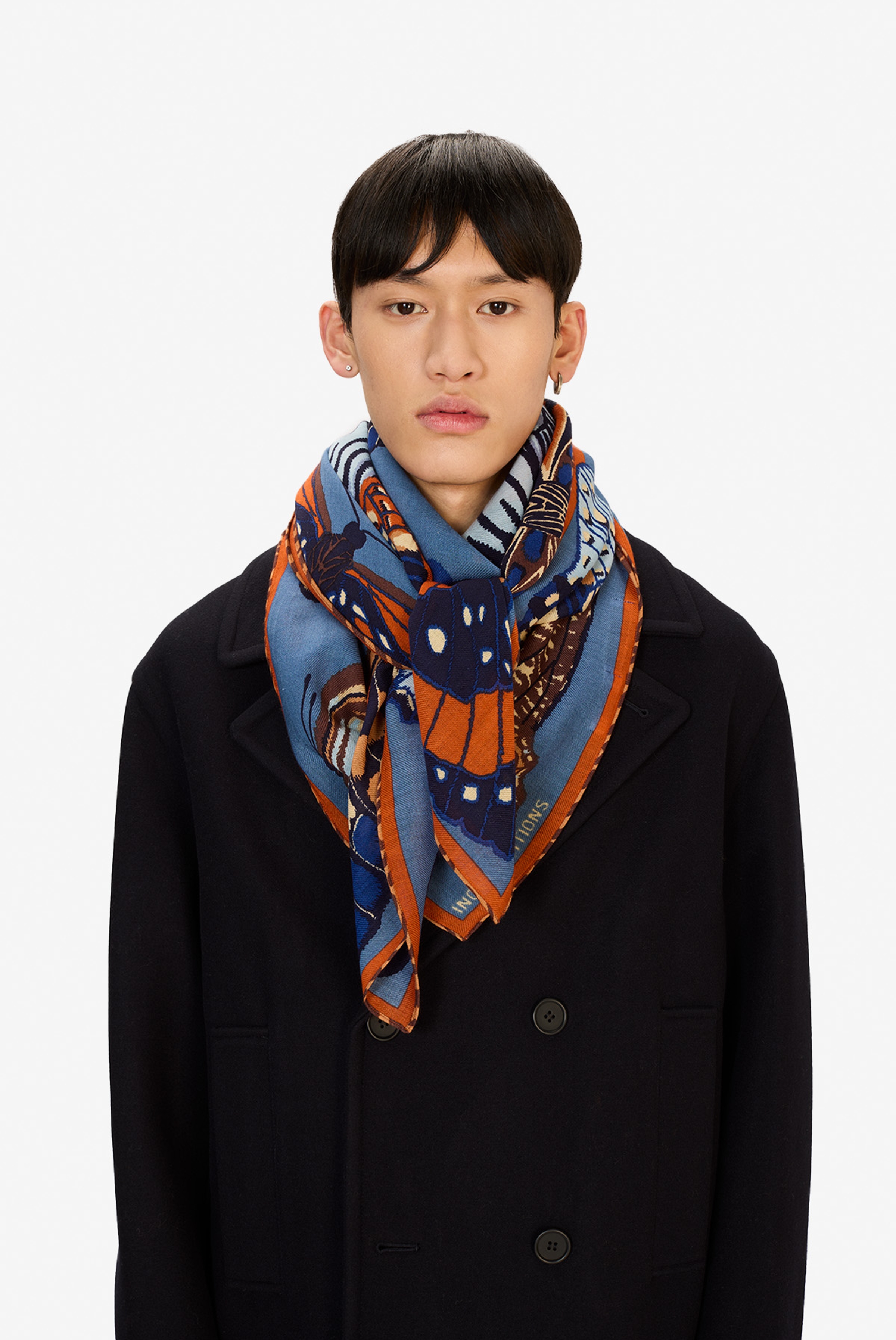 Square 130 - Papillons - Duck Blue