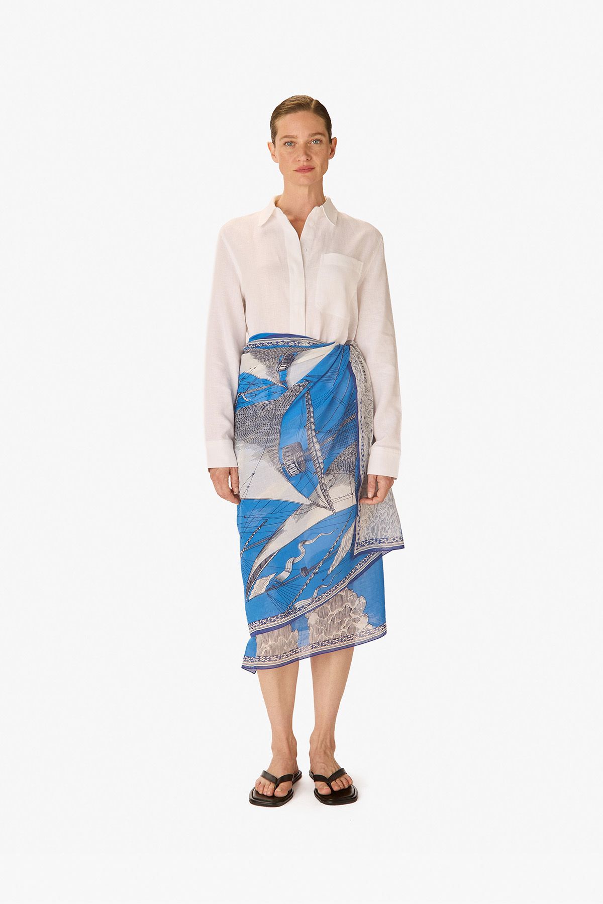 Scarf 100 - Des Rives et des Reves - Blue