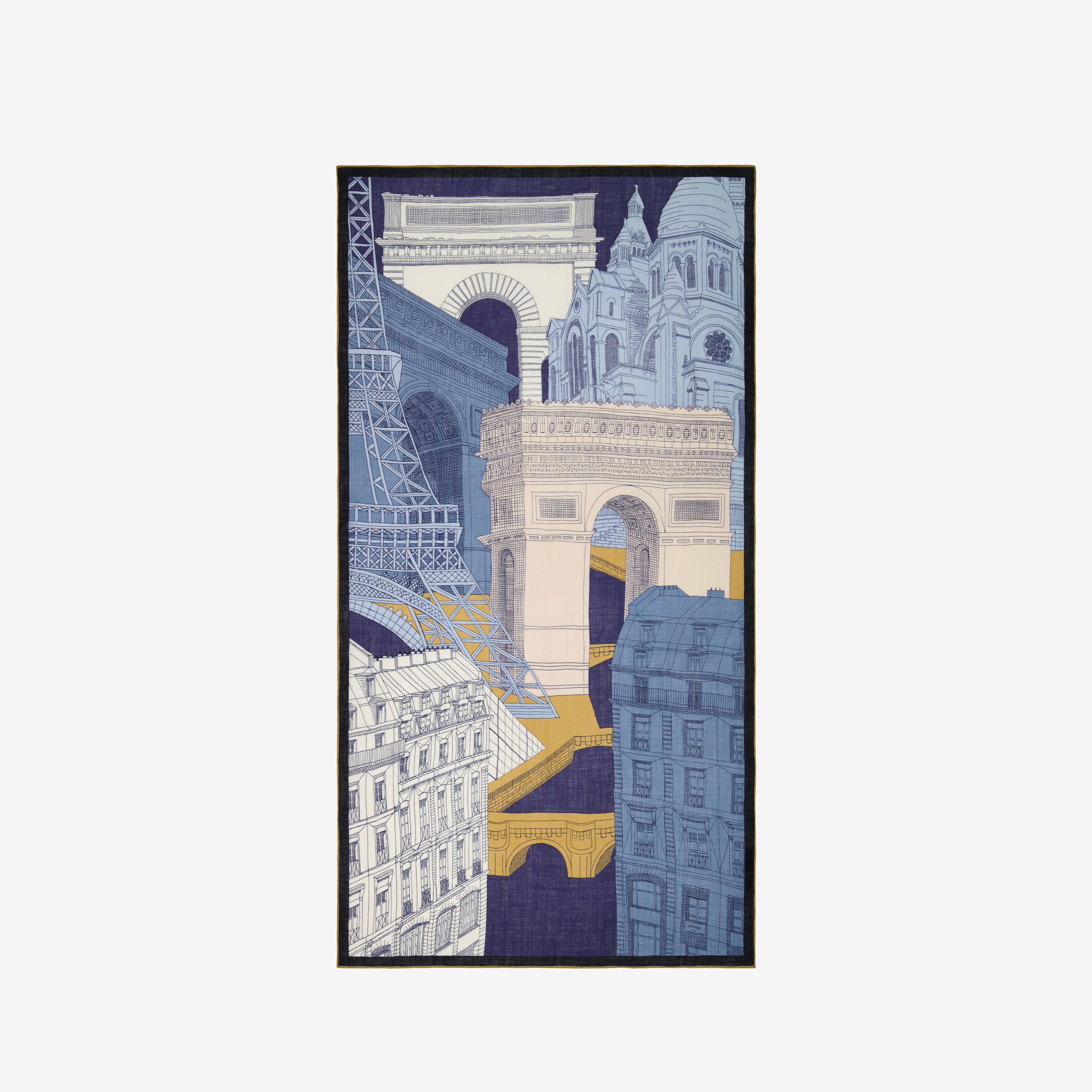 Schal 100 - Paris - Marineblau