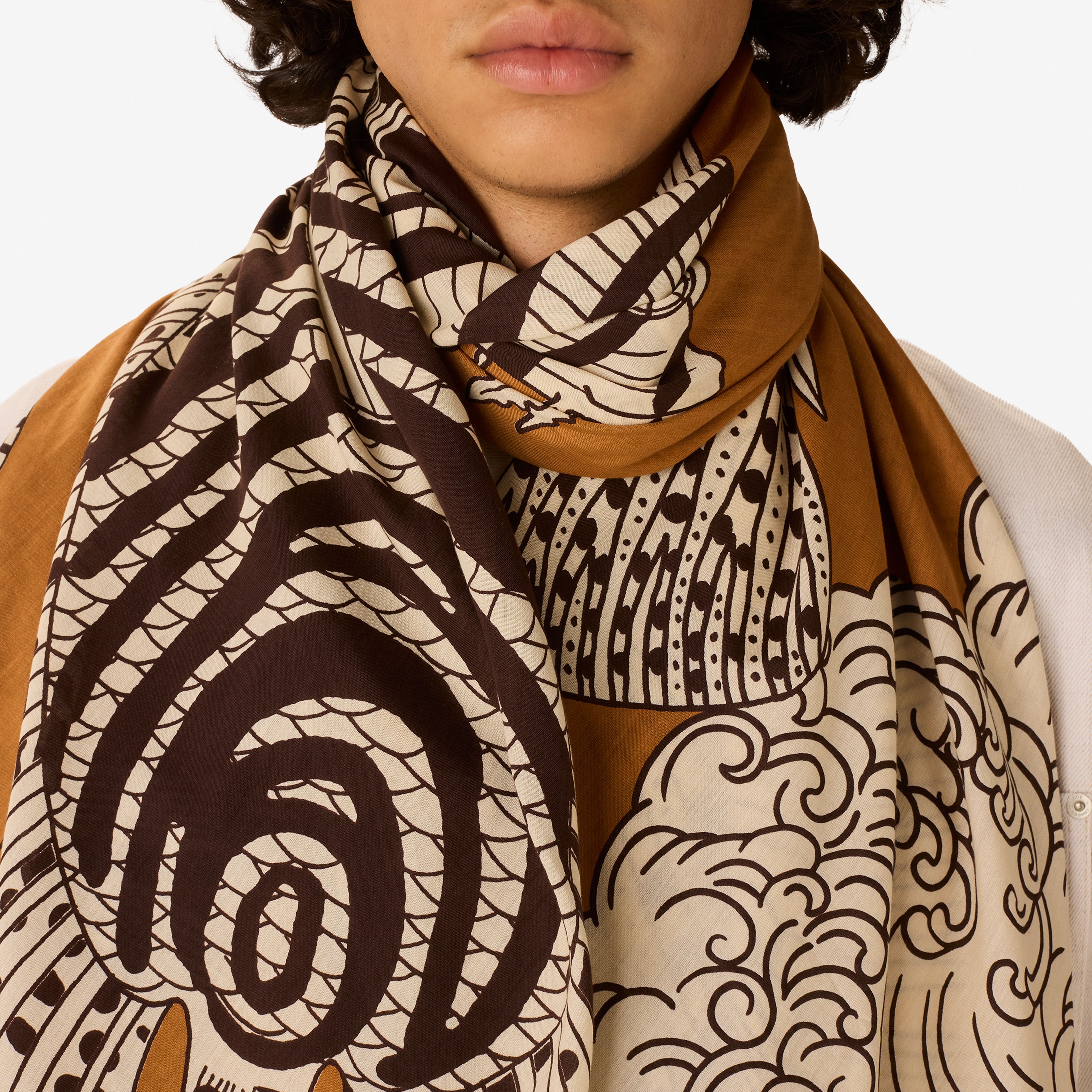 Scarf 100 - Vague - Golden Brown