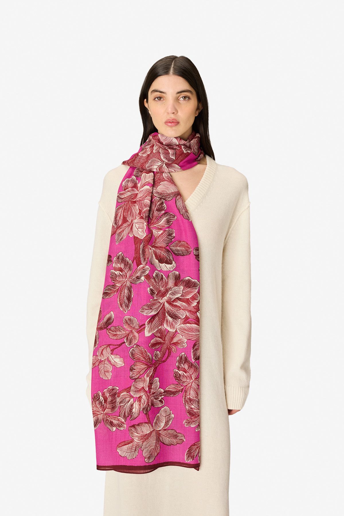 Scarf 100 - Arboris - Fuchsia