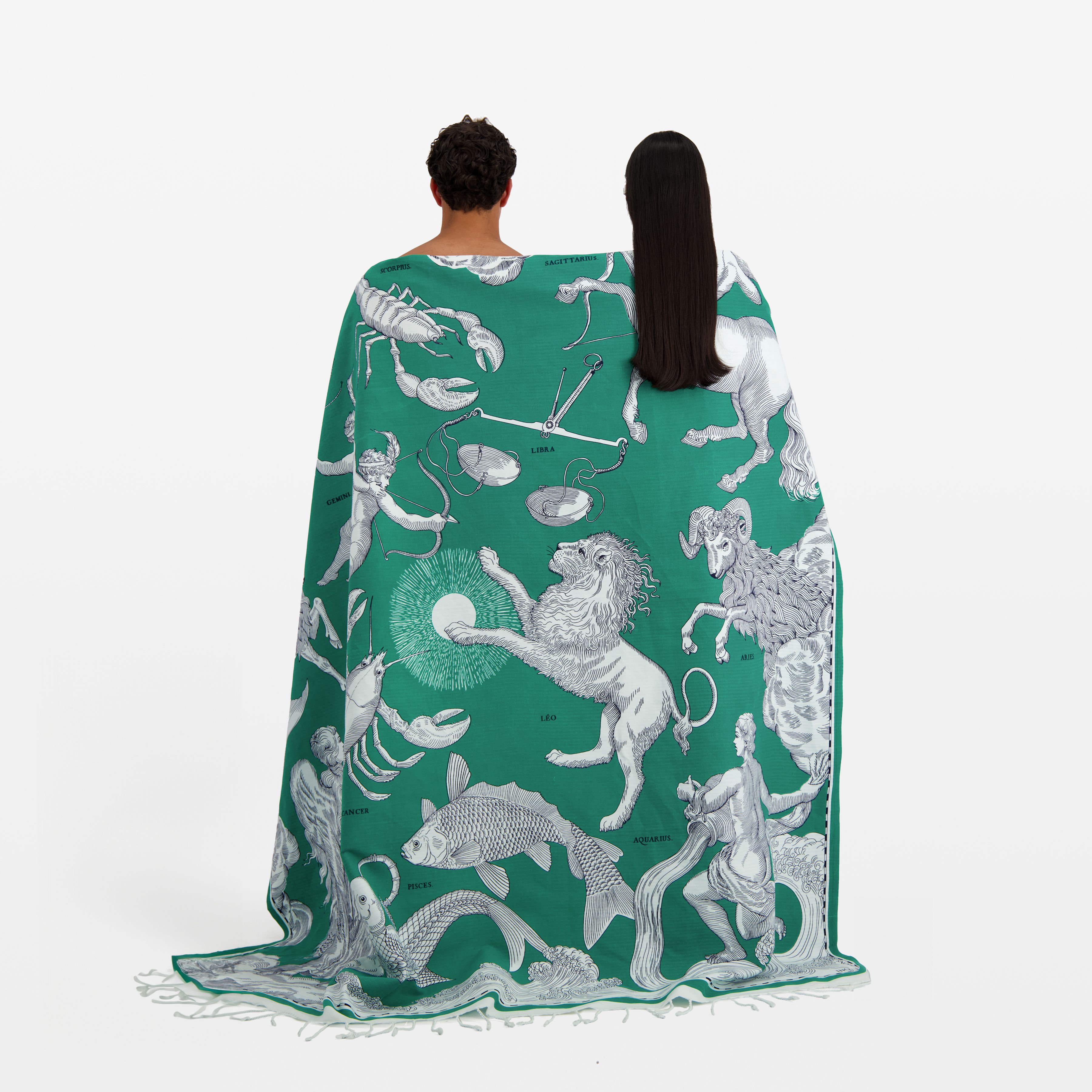Fouta Towel 190 - Astrologie - Green