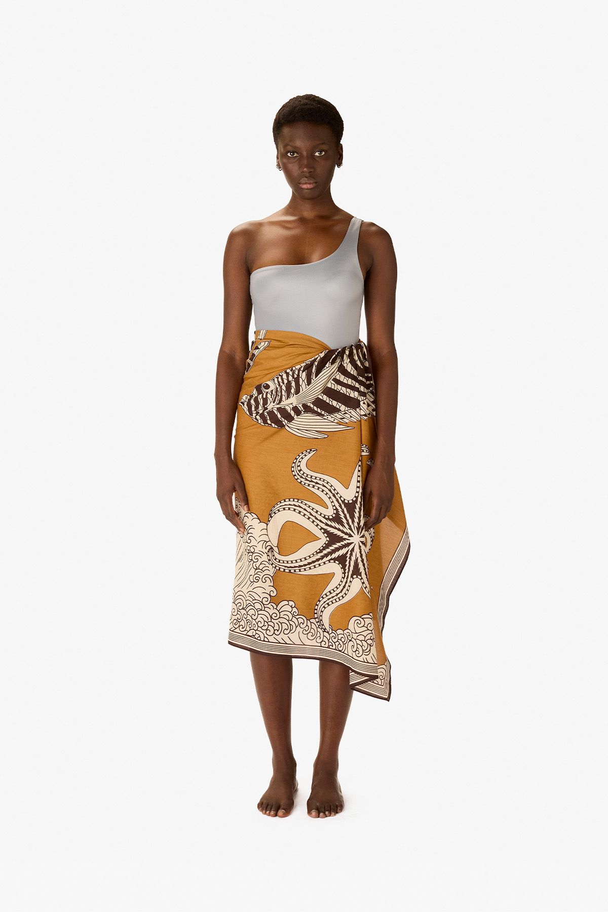 Scarf 100 - Vague - Golden Brown