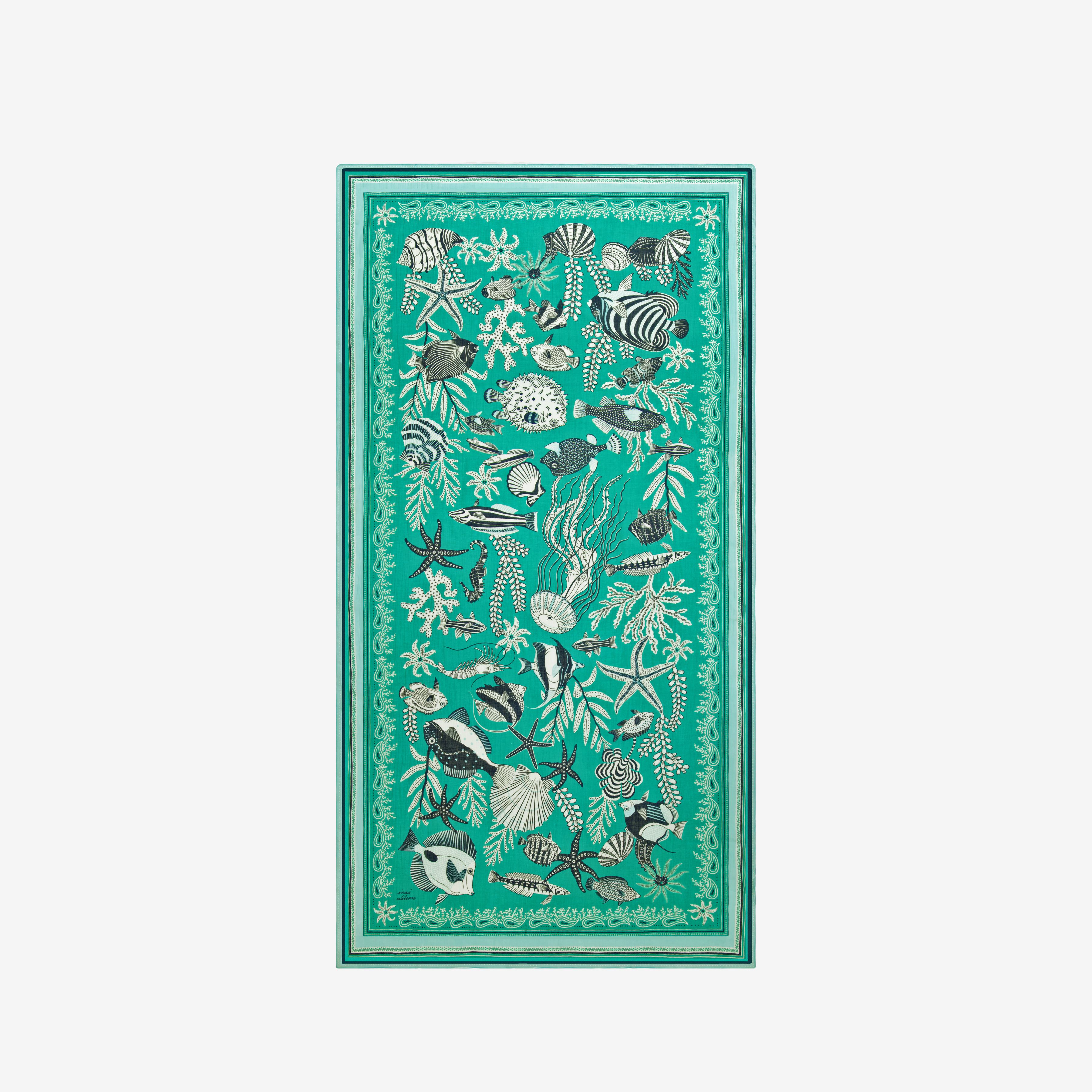 Écharpe 100 - Neptune - Turquoise