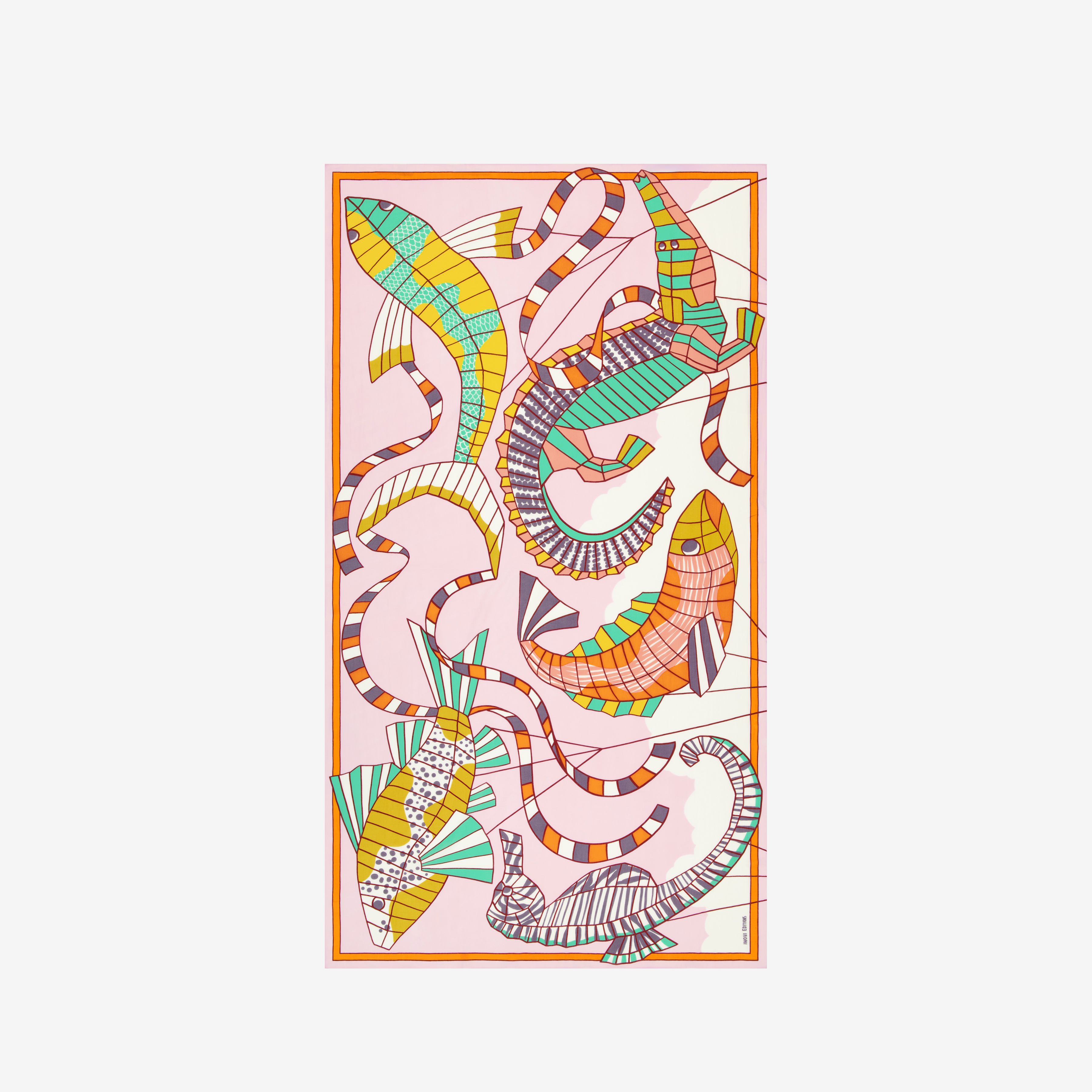 Écharpe 100 - Cerfs Volants - Rose
