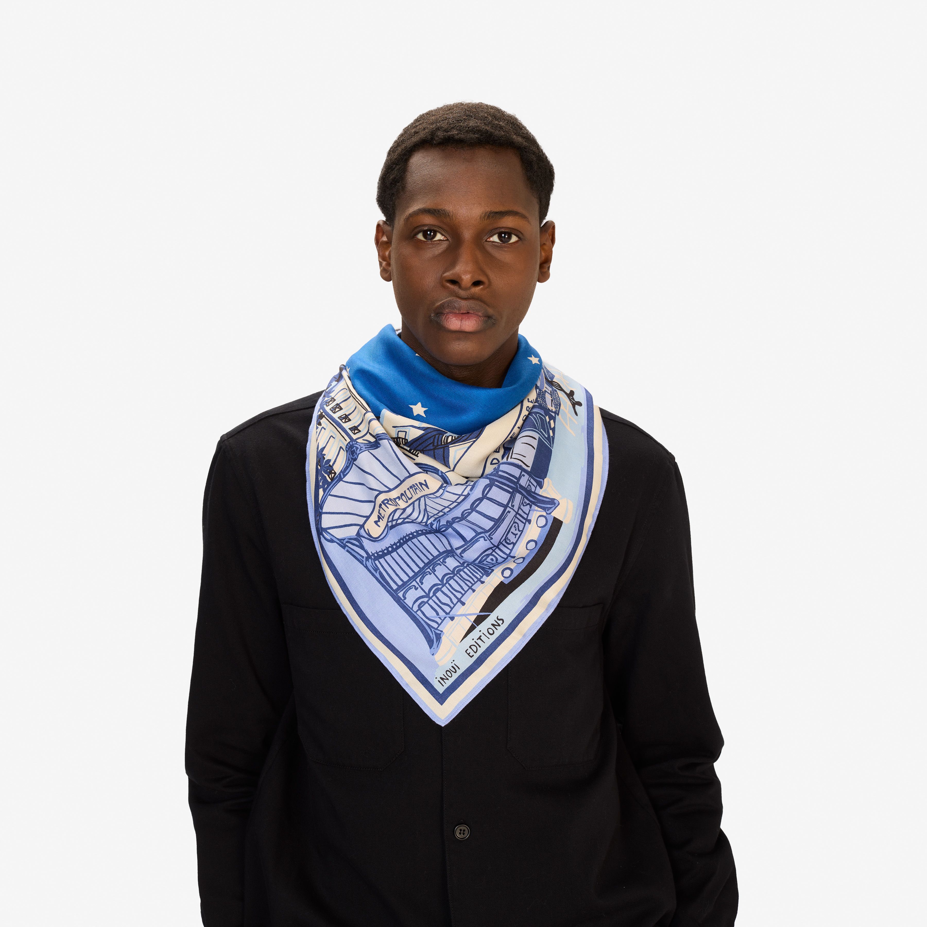 Silk Square 100 - J'Aime Paris - Blue